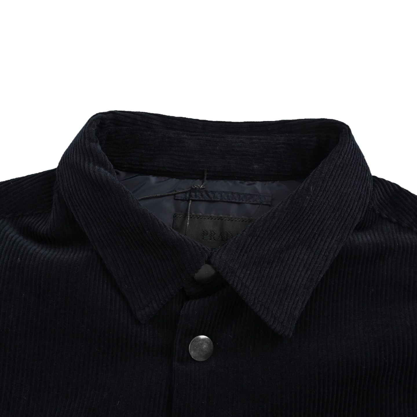 Prada/普拉达 25Fw 口袋三角布标灯芯绒棉服外套