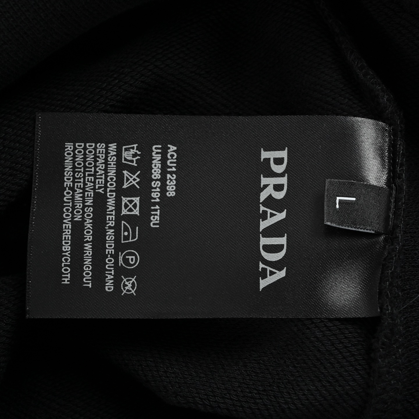 Prada/普拉达 25Fw 立体字母印花圆领卫衣 情侣款 oversize版型 宽松