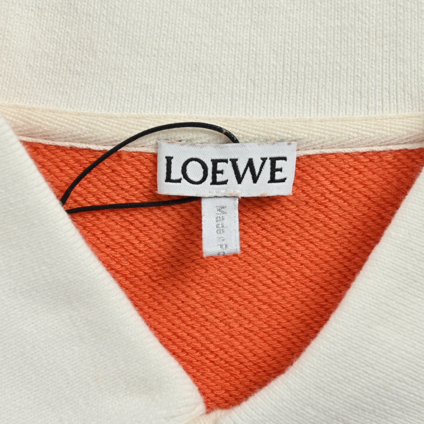 Loewe/罗意威 25Fw 刺绣徽标撞色条纹翻领Polo卫衣