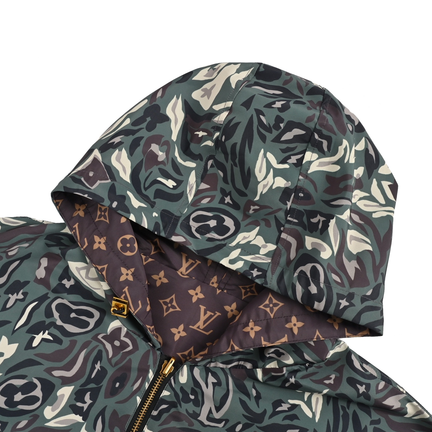 Louis Vuitton &NIGO联名款迷彩双面连帽外套