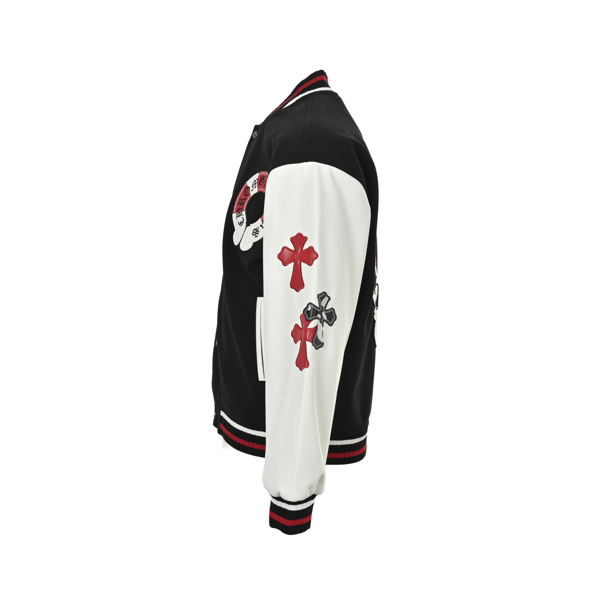 Chrome Hearts/克罗心 马蹄刺绣拼接棒球服夹克外套