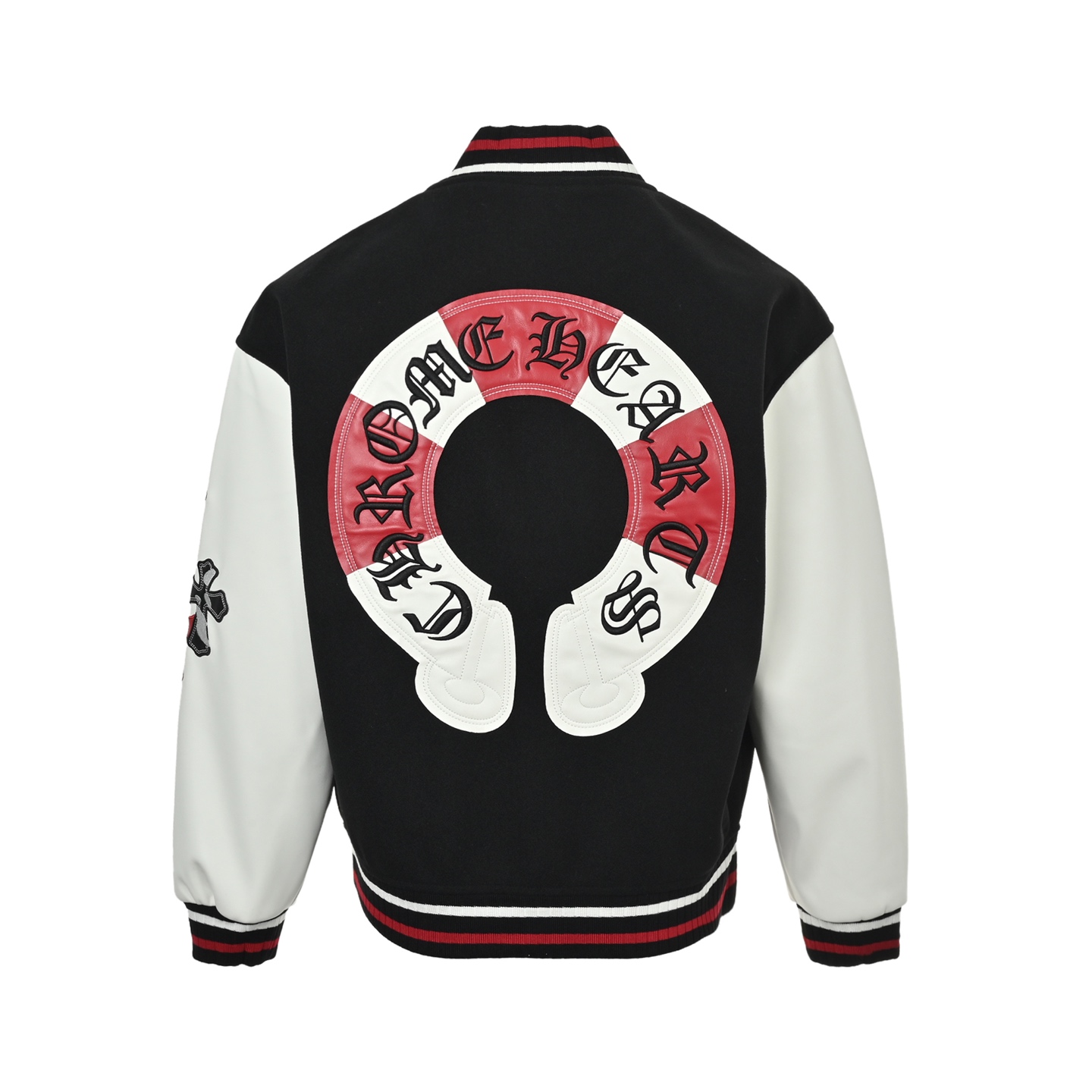 Chrome Hearts/克罗心 马蹄刺绣拼接棒球服夹克外套