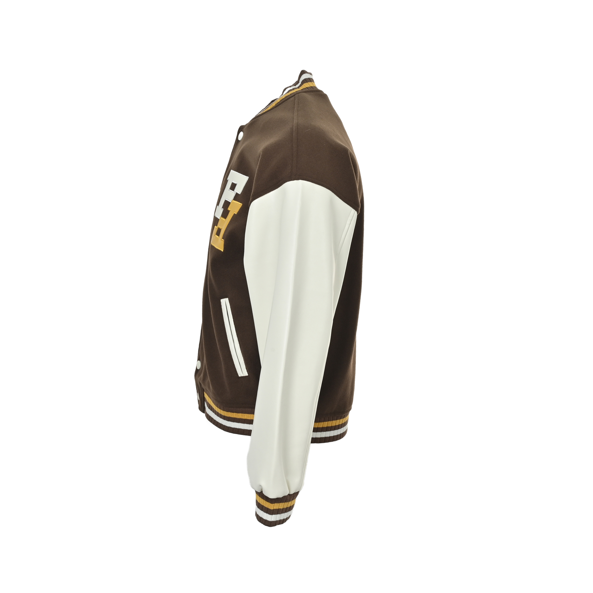 Fendi/芬迪 字母刺绣拼接棒球服夹克外套