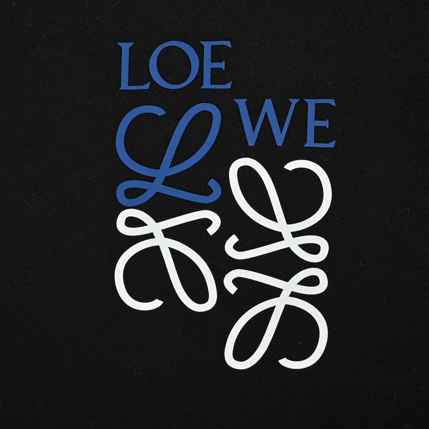 Loewe/罗意威 25Fw 错位印花圆领卫衣