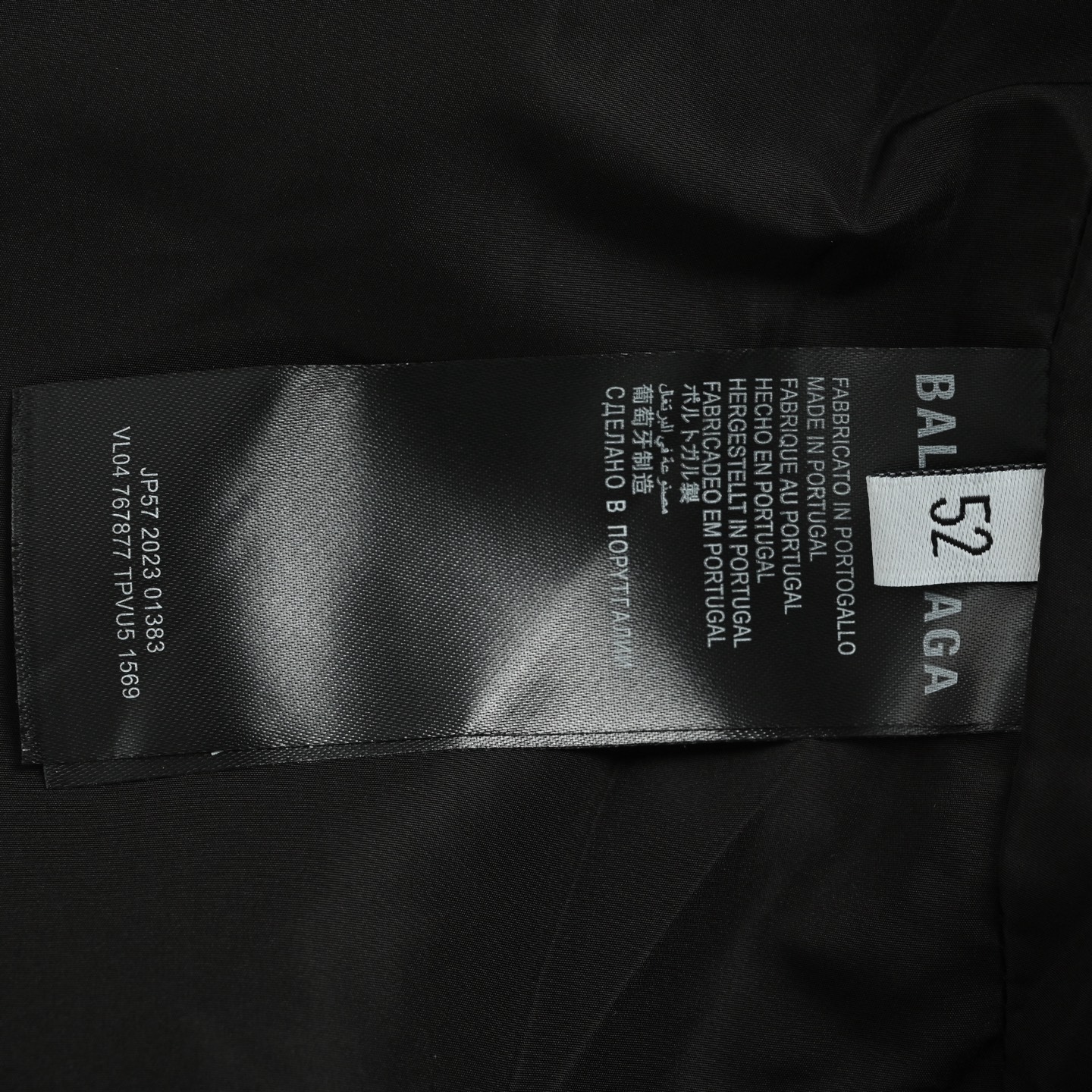Balenciaga/巴黎世家 经典可乐海浪印花茧型棉服外套 黑色