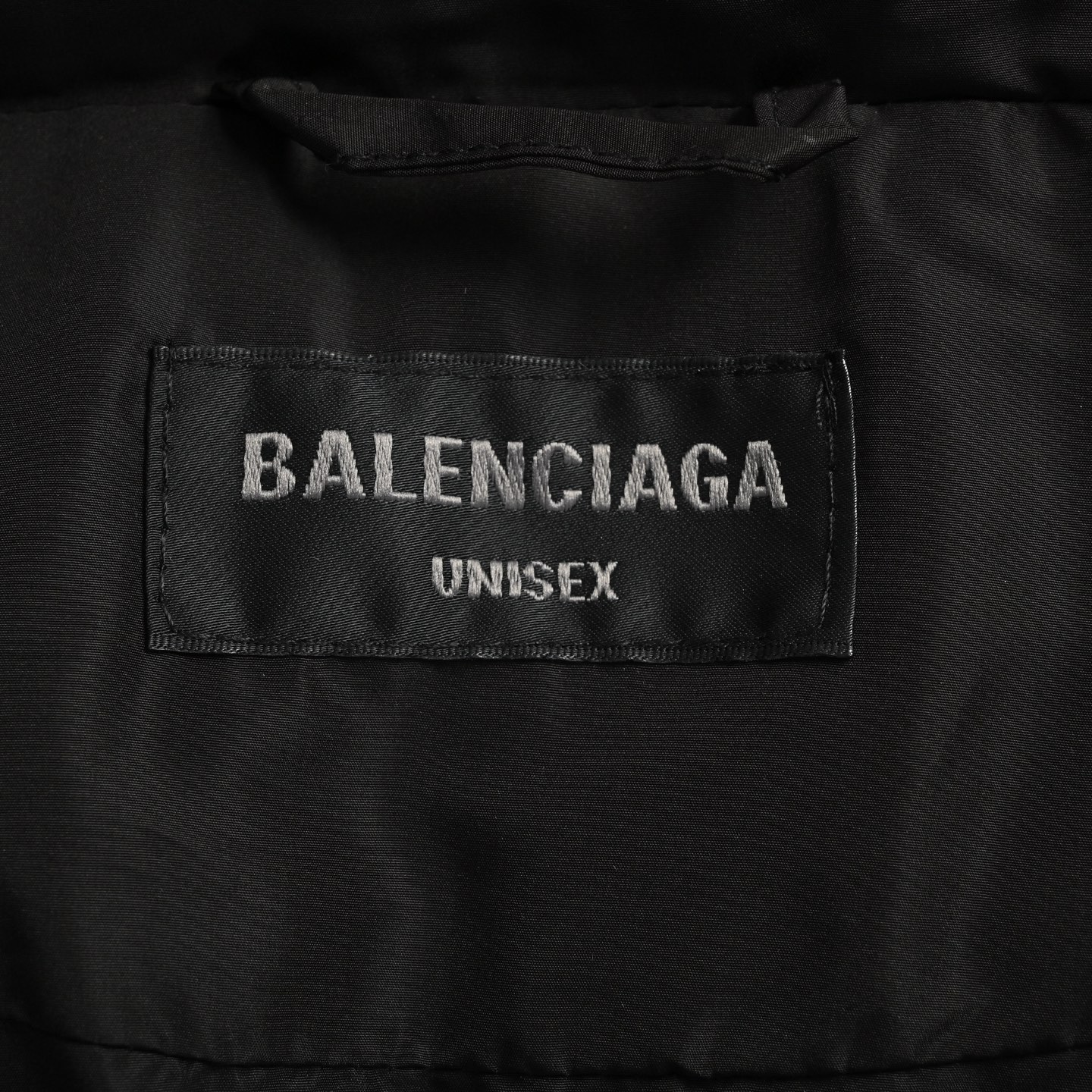 Balenciaga/巴黎世家 经典可乐海浪印花茧型棉服外套 黑色