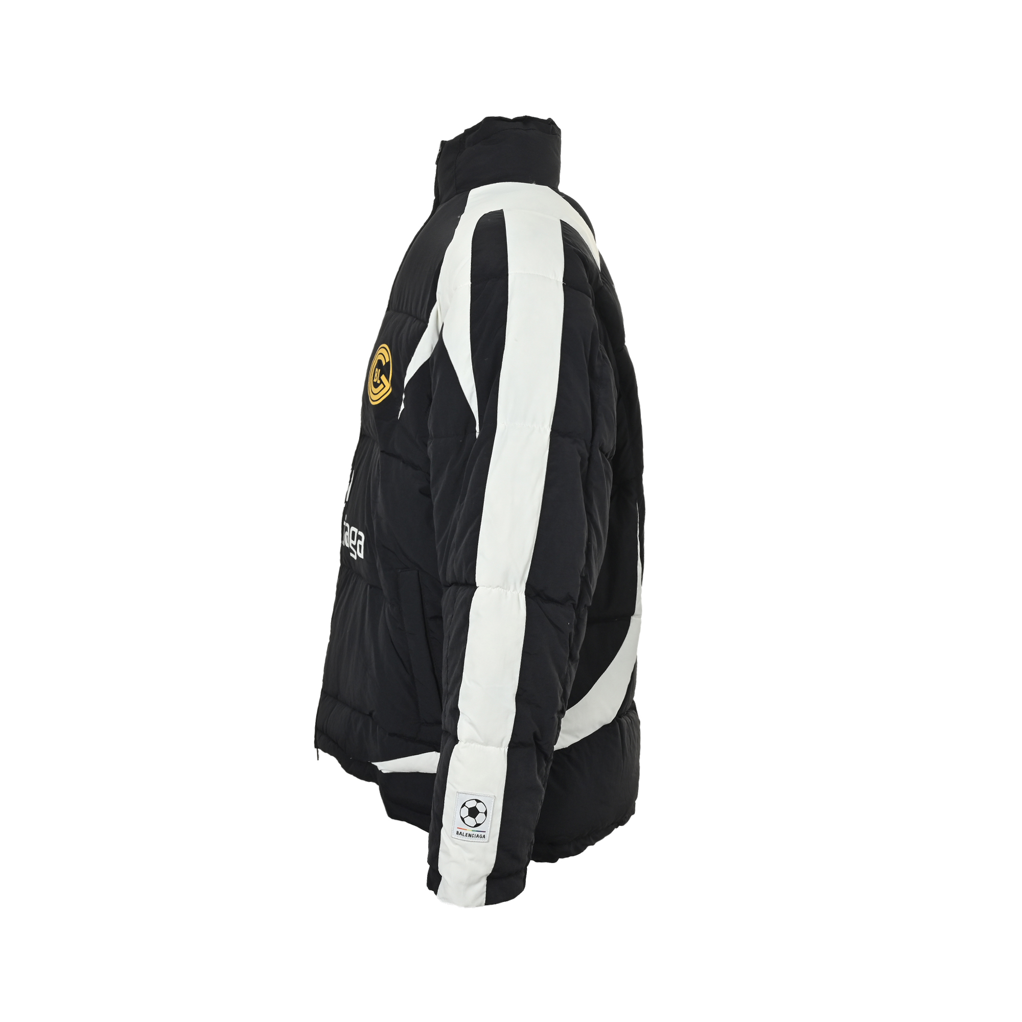 Balenciaga/巴黎世家 10号拼接足球作训棉服外套 深藏青