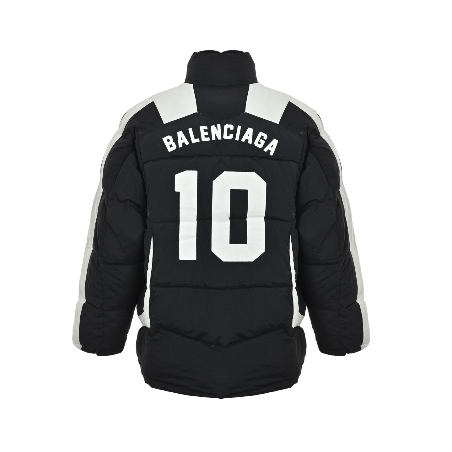 Balenciaga/巴黎世家 10号拼接足球作训棉服外套 深藏青