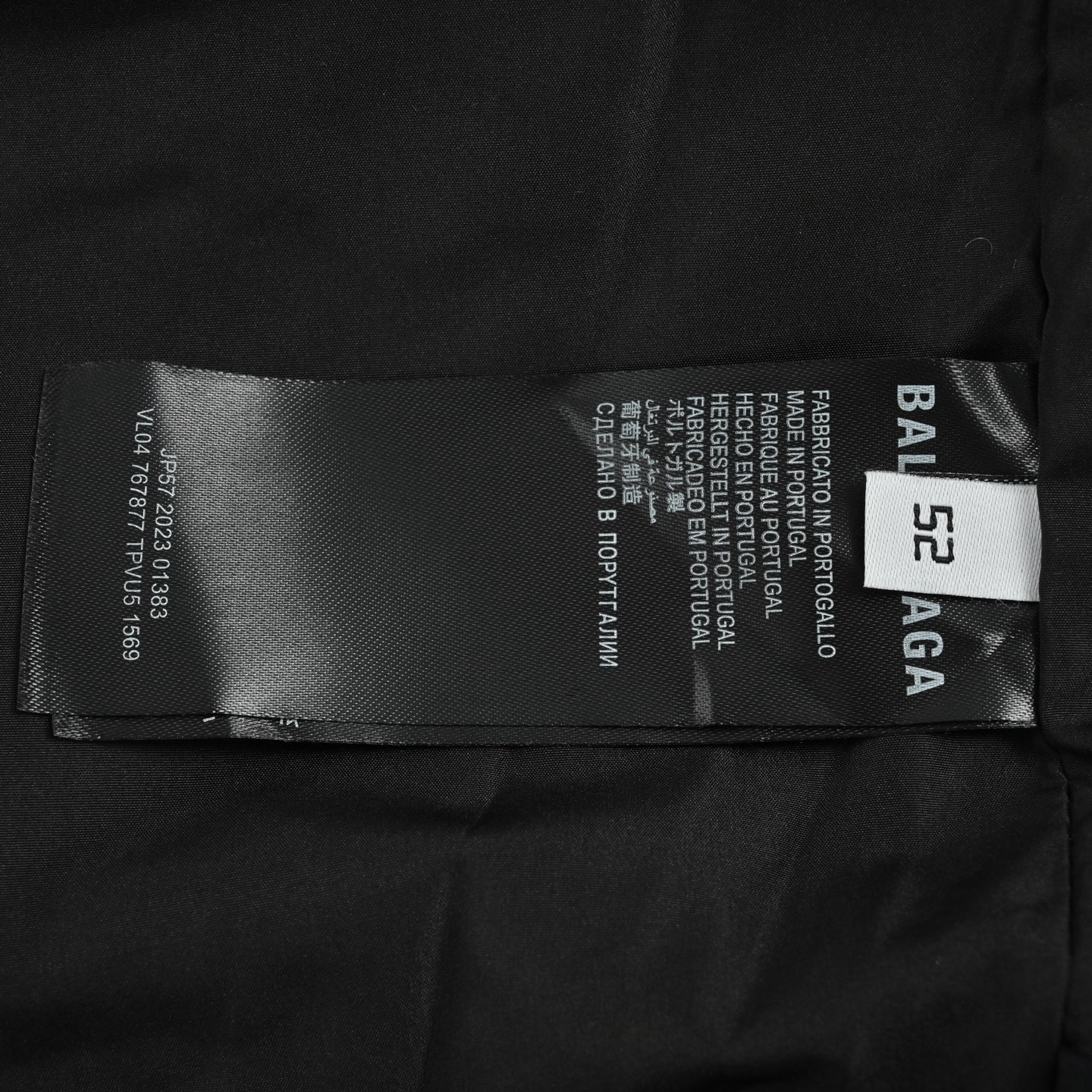 Balenciaga/巴黎世家 10号拼接足球作训棉服外套 深藏青