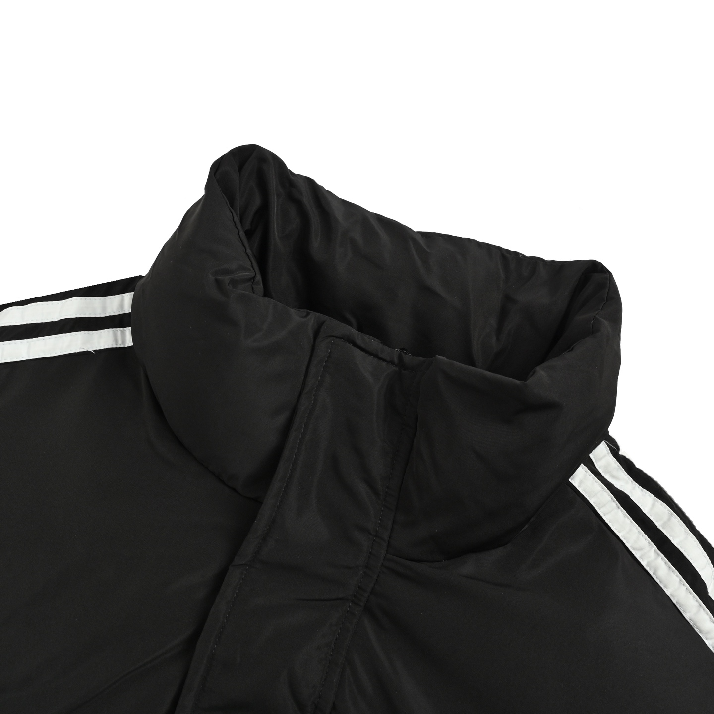 Balenciaga & Adidas 联名走秀款三杠茧型棉服外套 黑色