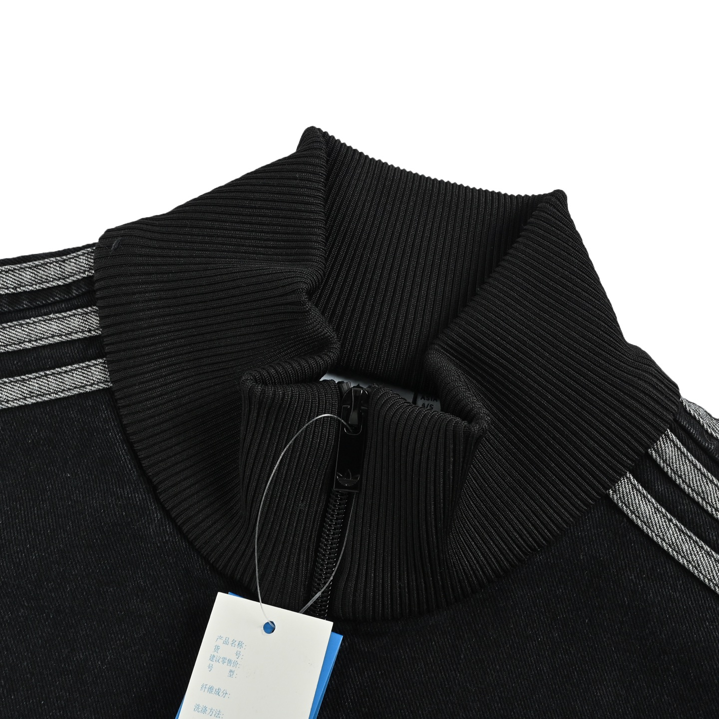 Adidas/阿迪达斯 三叶草刺绣牛仔外套 水洗做旧丹宁面料