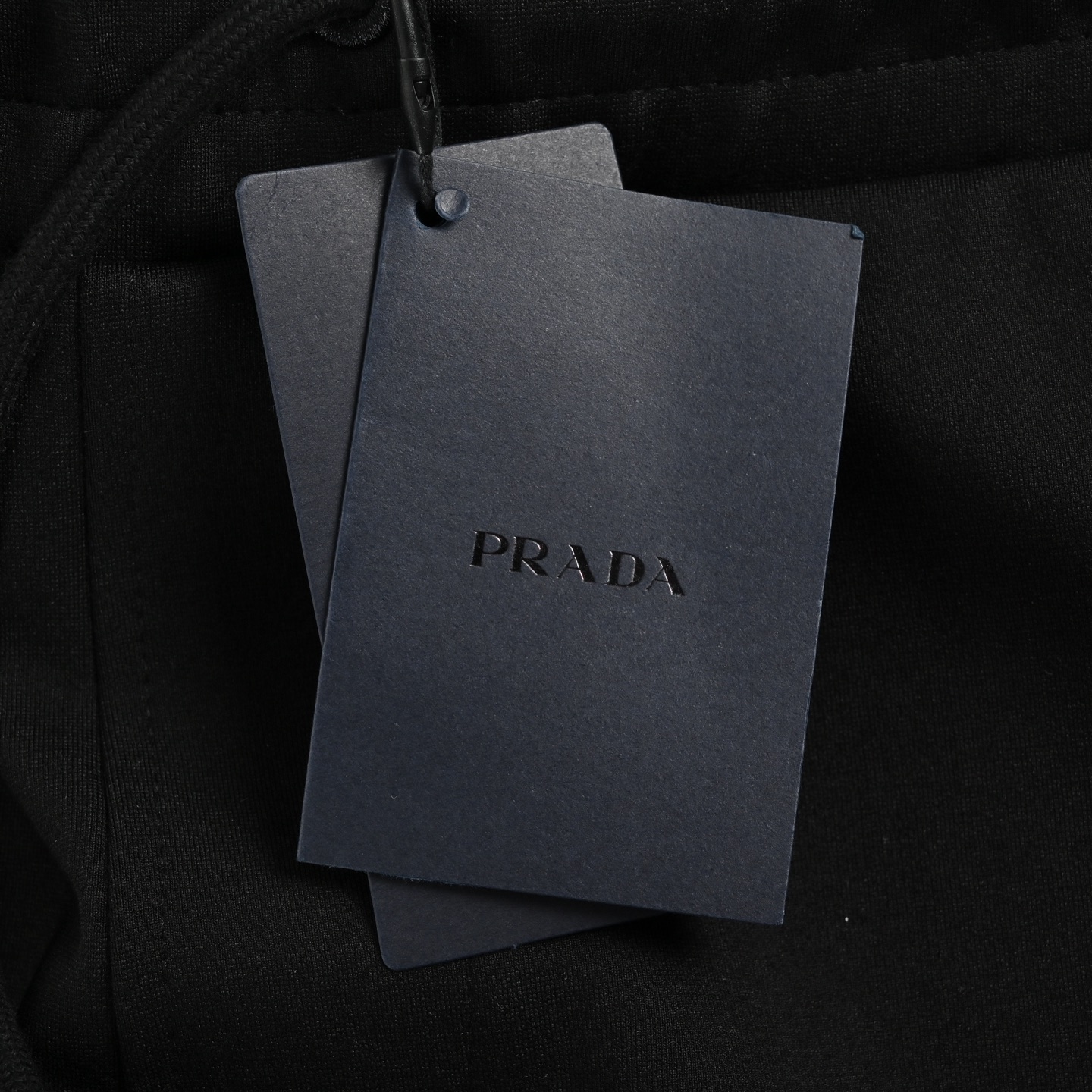Prada/普拉达 口袋拉链侧边织带长裤 黑色