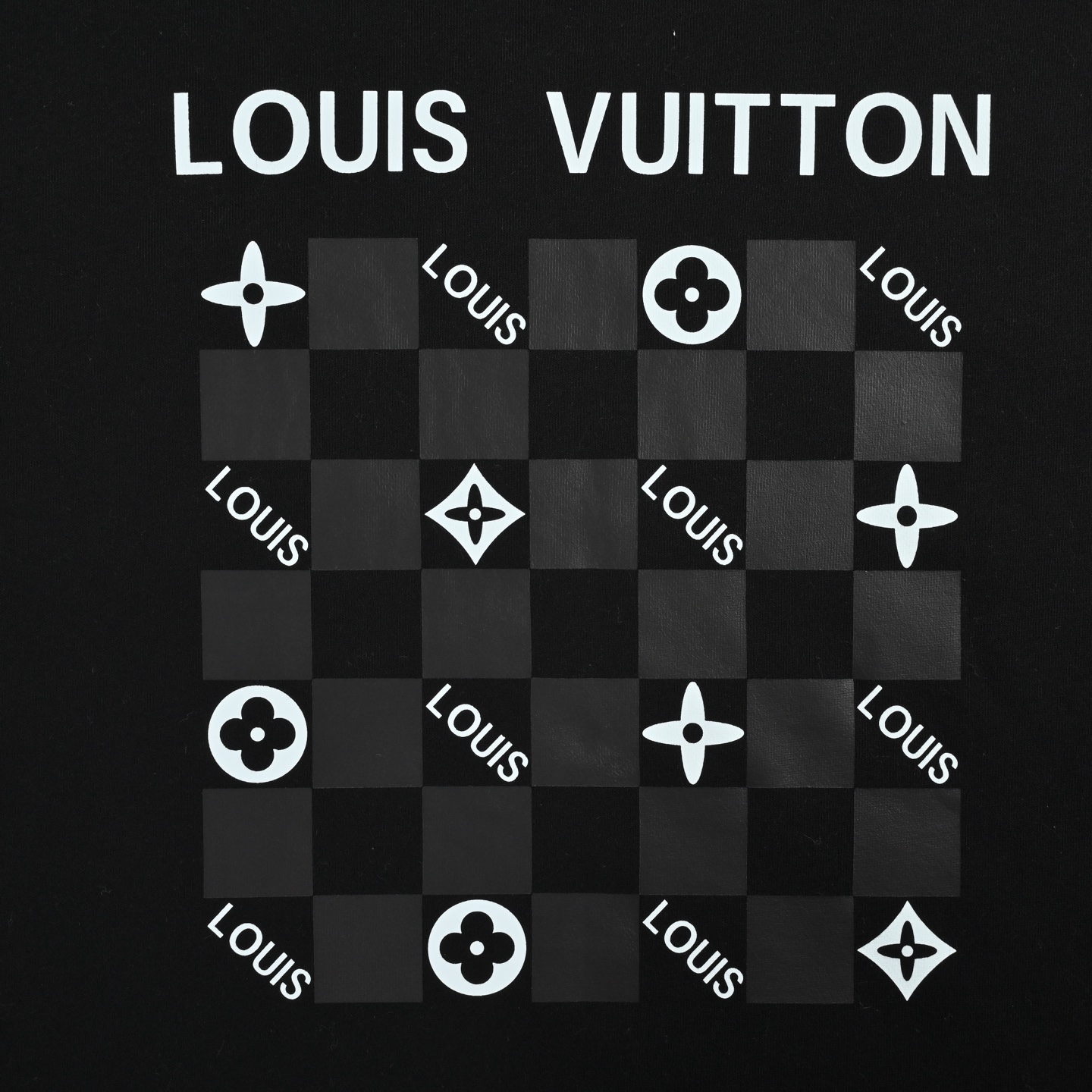 Louis Vuitton/路易威登 25Fw 棋盘格印花圆领卫衣