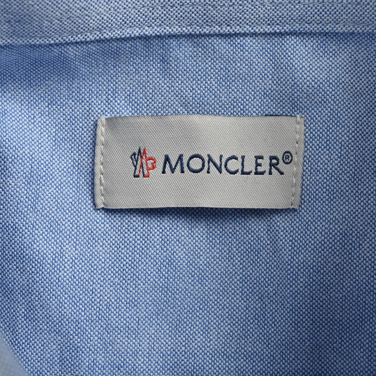 Moncler/蒙口 25Fw 签名徽标刺绣牛津纺衬衫