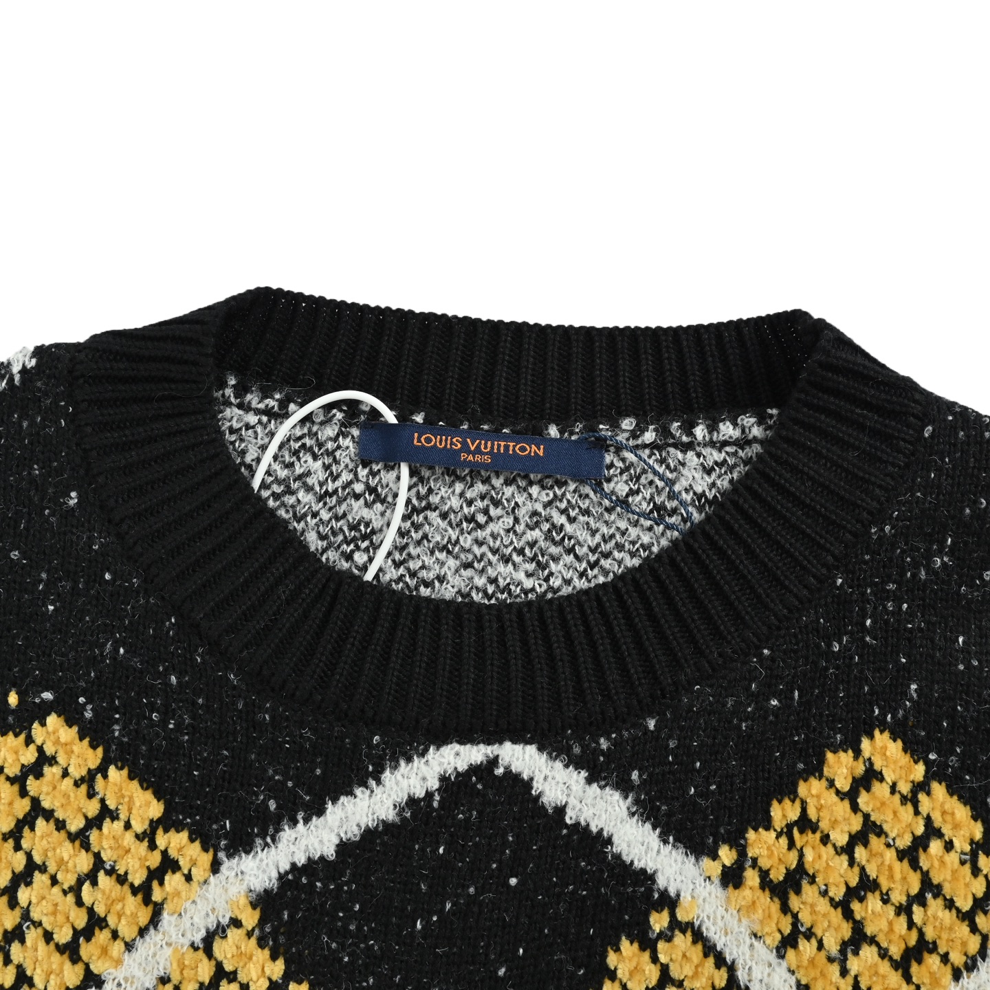Louis Vuitton/路易威登 24Fw 棋盘格几何纹理线条针织毛衣