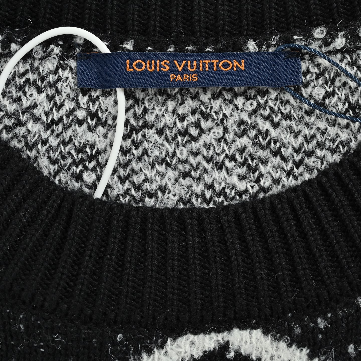 Louis Vuitton/路易威登 24Fw 棋盘格几何纹理线条针织毛衣