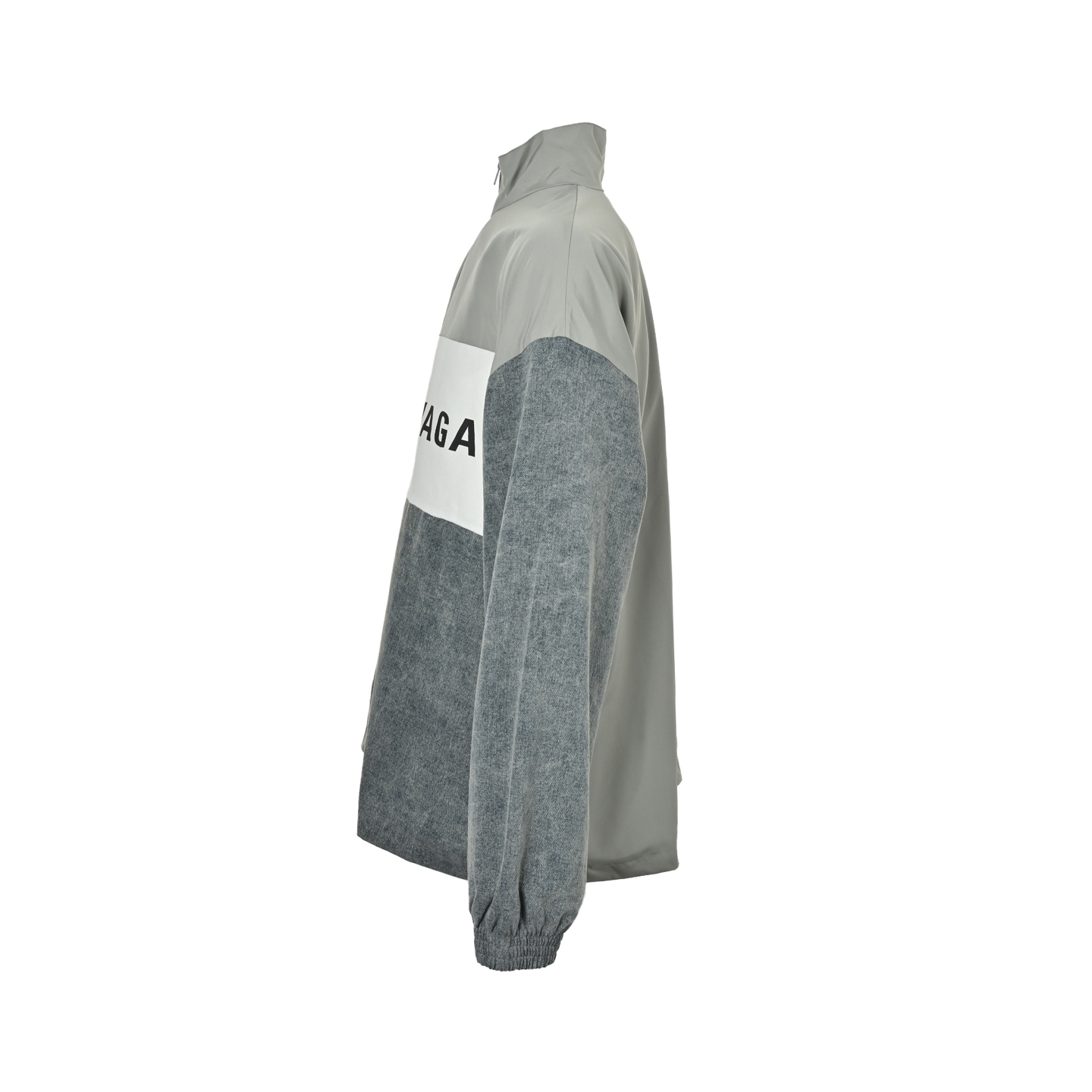 Balenciaga/巴黎世家 牛仔拼接标语冲锋衣夹克