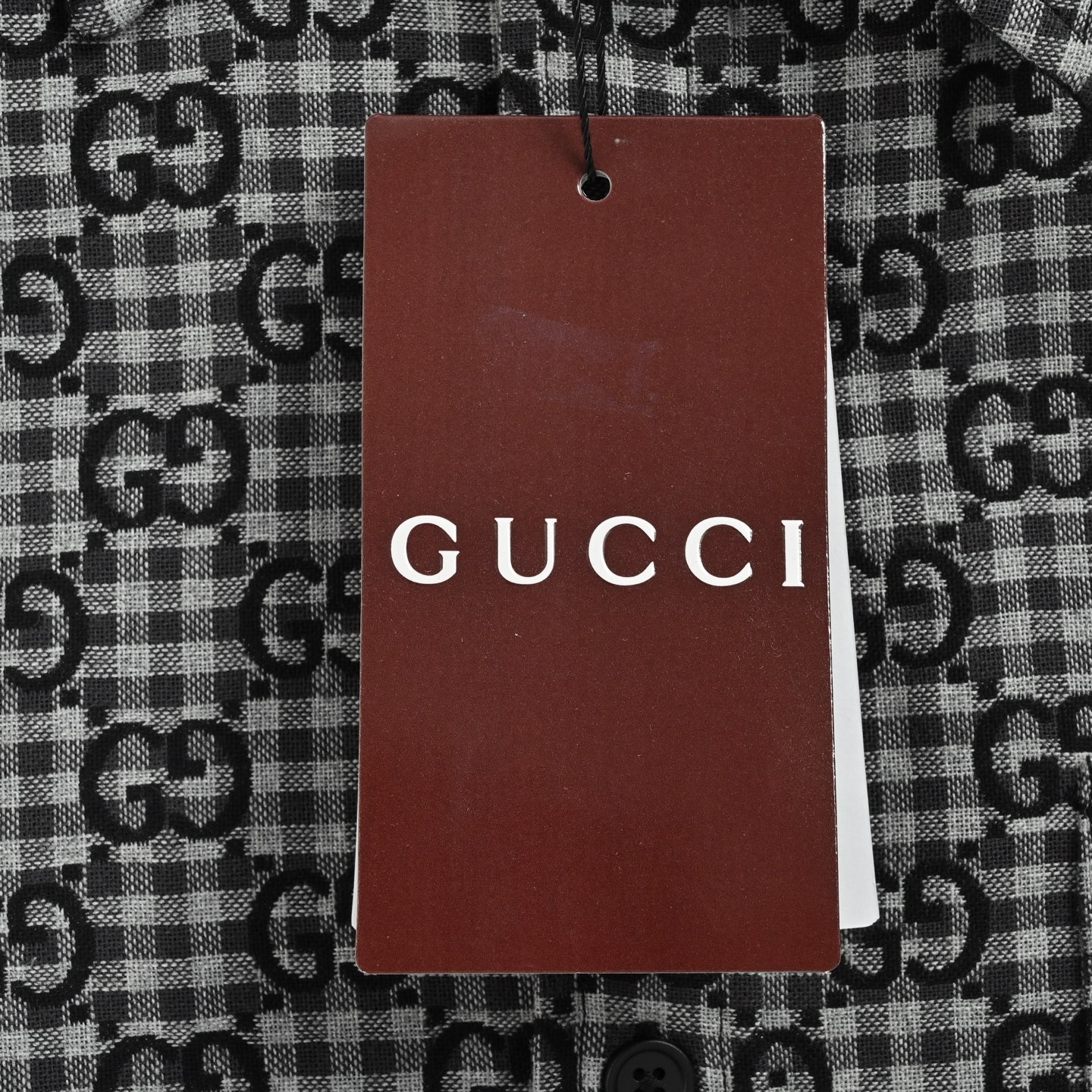 Gucci/古驰 满幅提花格纹长袖衬衫
