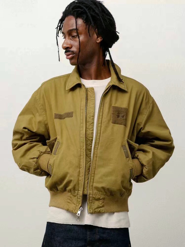 #Stussy/斯图西 25Fw 毛巾绣刺绣夹克外套上身效果