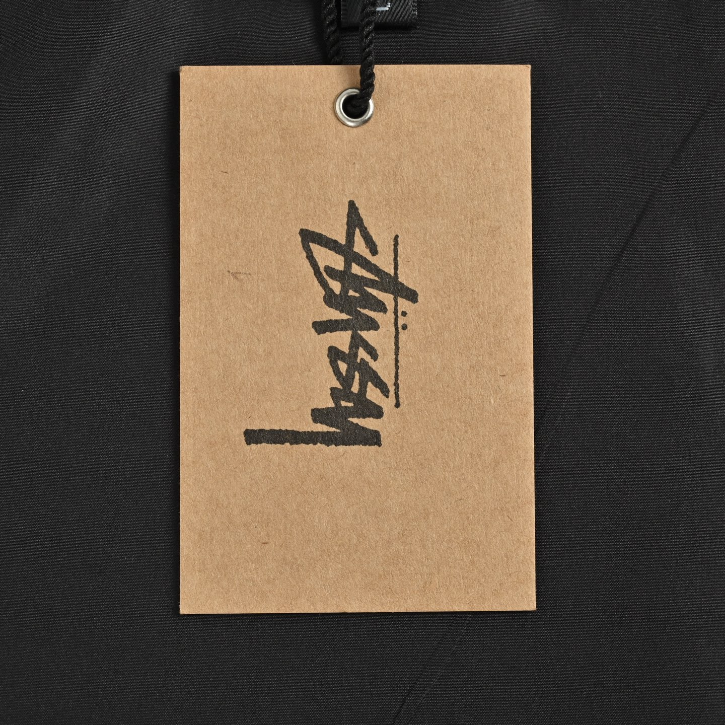 Stussy/斯图西 25Fw 毛巾绣刺绣夹克外套 斯图西最新款毛巾绣夹克外套 黑色 米黄