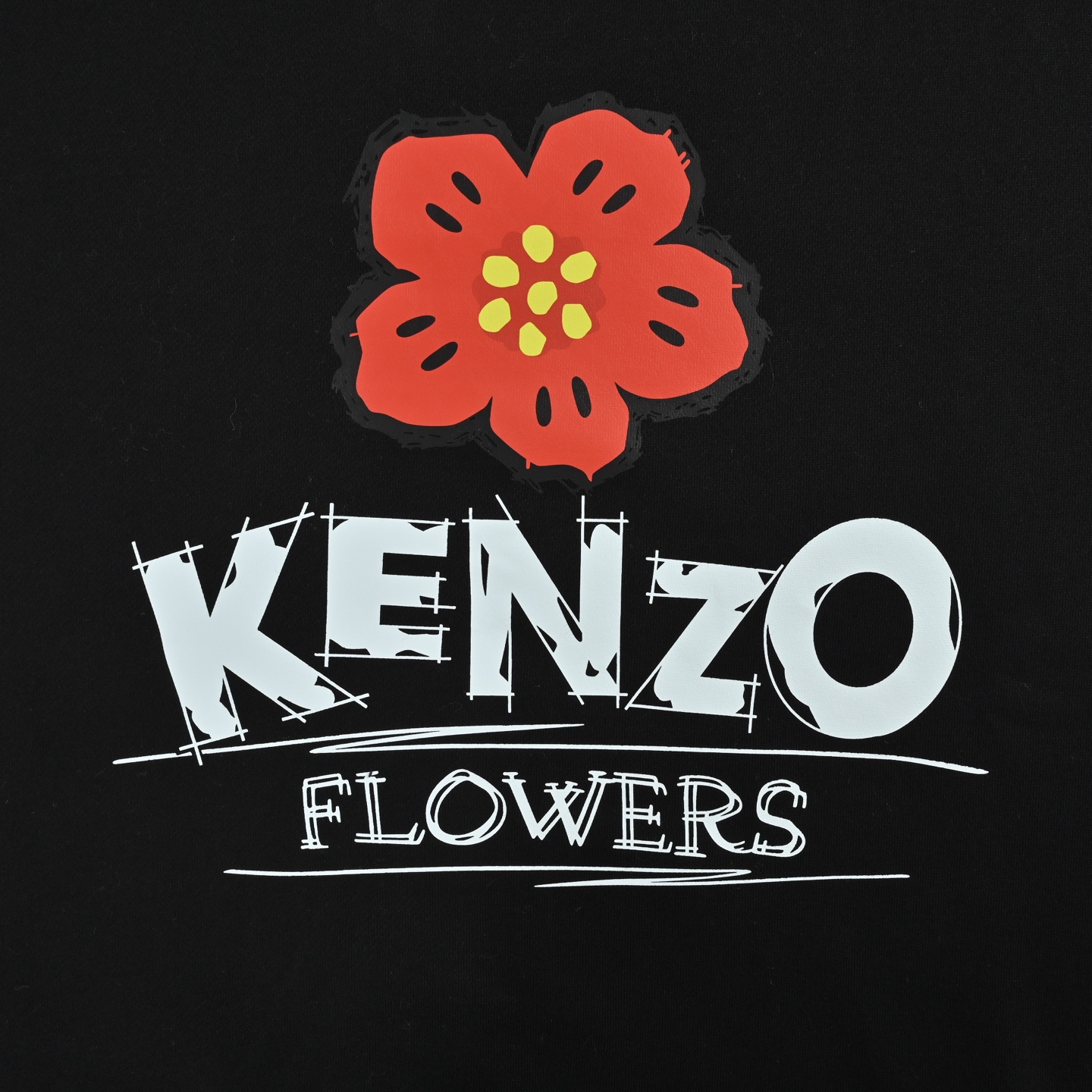 Kenzo/高田贤三 25Fw 花朵印花圆领卫衣 情侣款 oversize版型 宽松