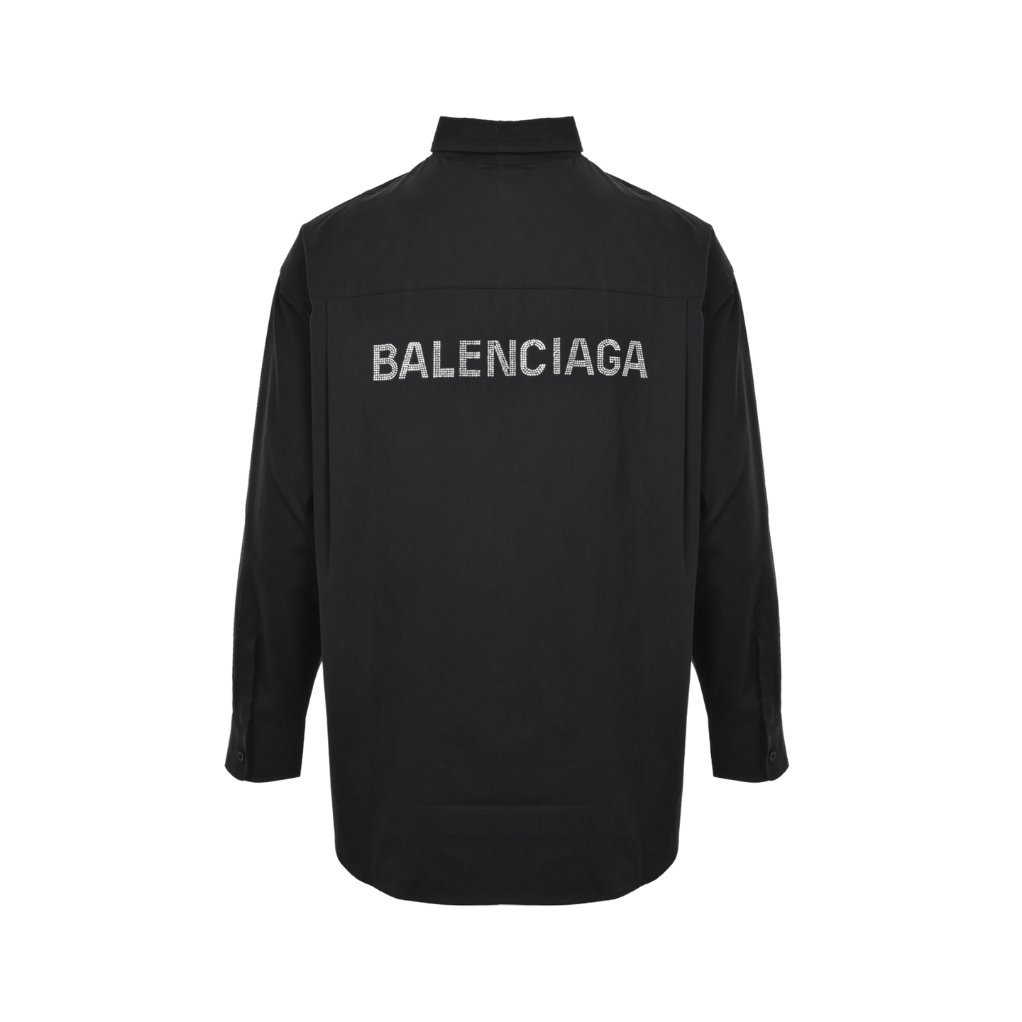 Balenciaga/巴黎世家 经典后背烫钻字母logo长袖衬衫