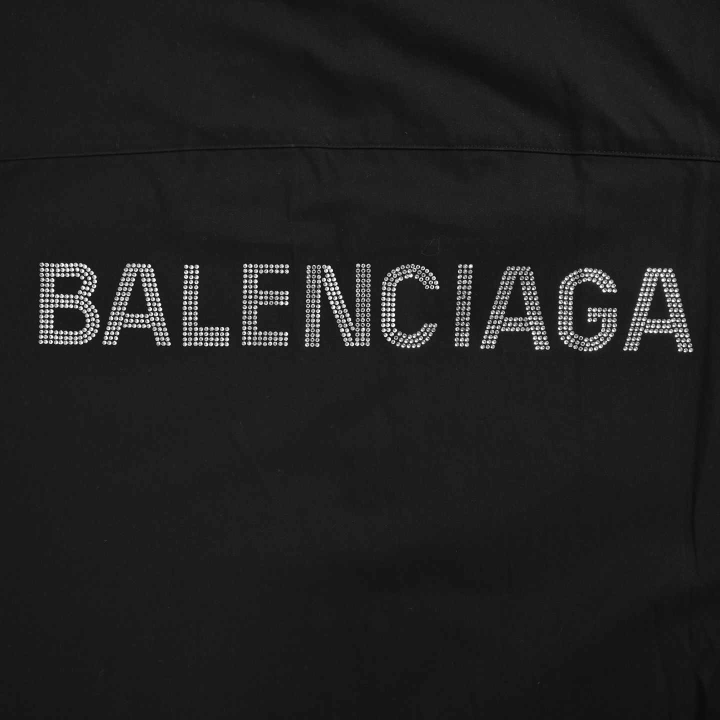 Balenciaga/巴黎世家 经典后背烫钻字母logo长袖衬衫