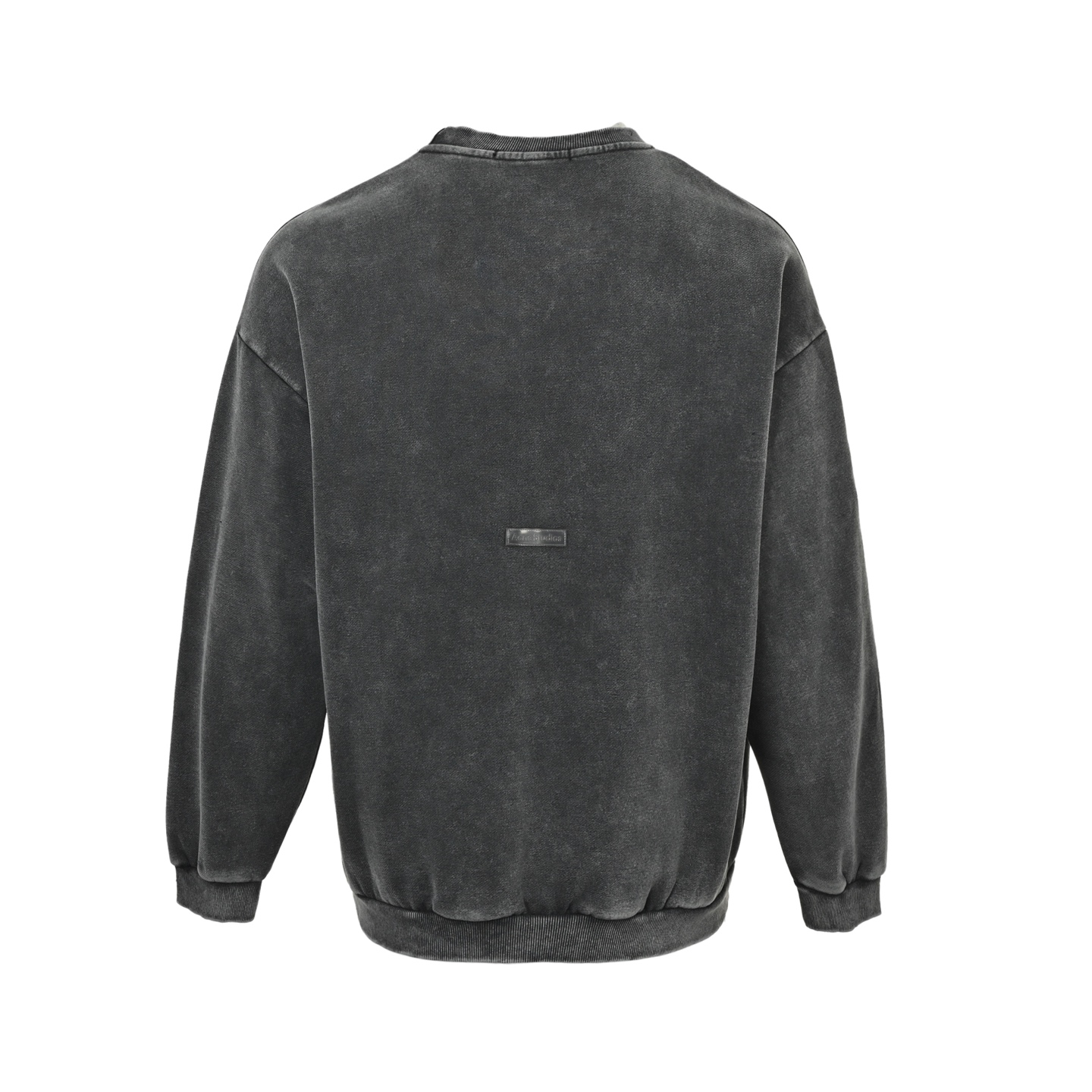 Acne Studios 水洗褪色后背小硅胶做旧圆领卫衣 洗水黑