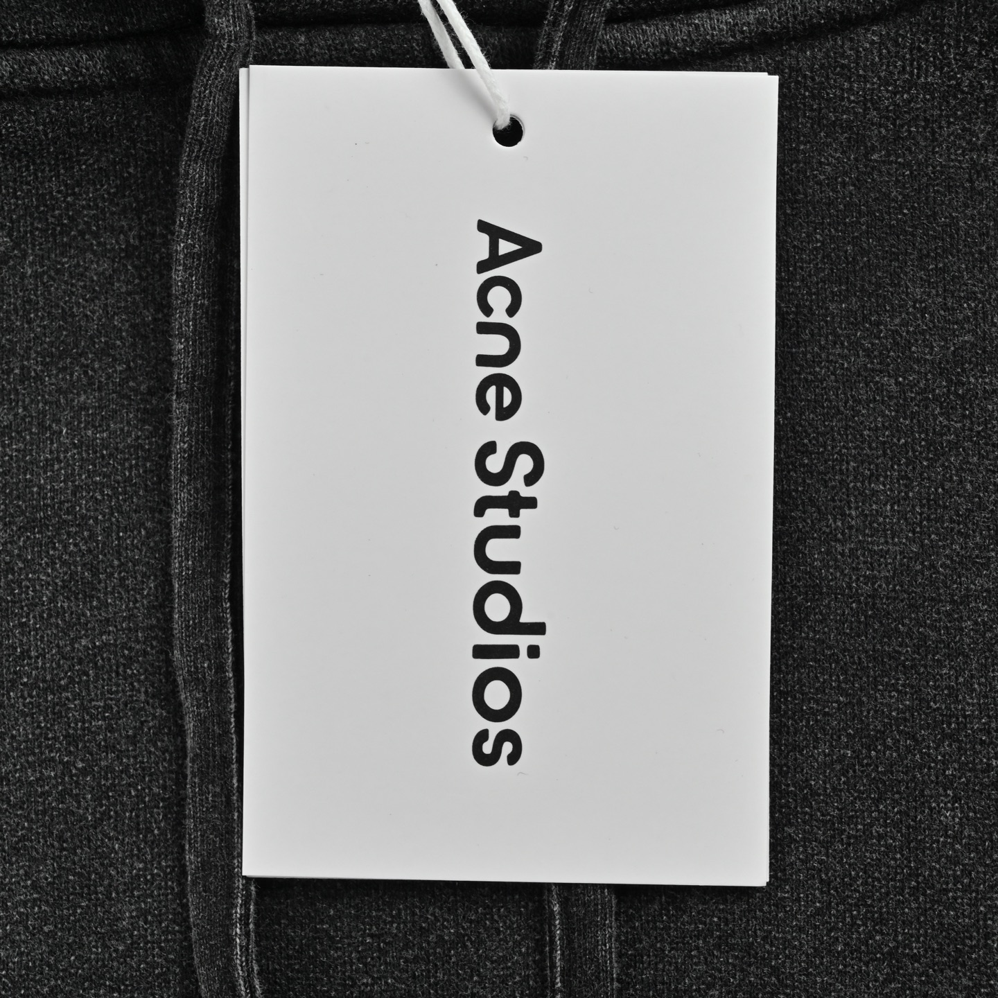 Acne Studios 水洗褪色后背小硅胶做旧连帽卫衣 洗水黑