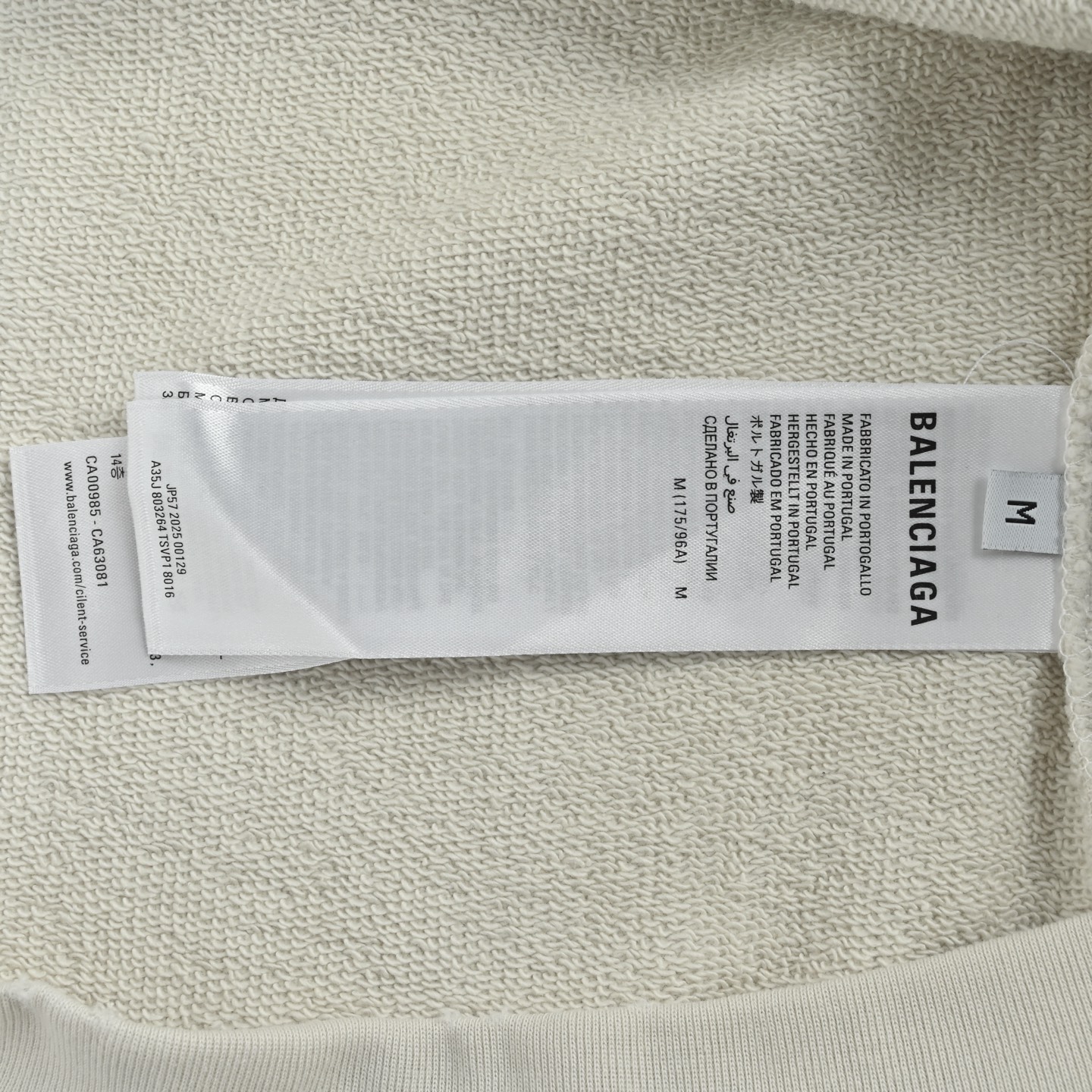 Balenciaga/巴黎世家 前后蓝色字母刺绣拉链外套