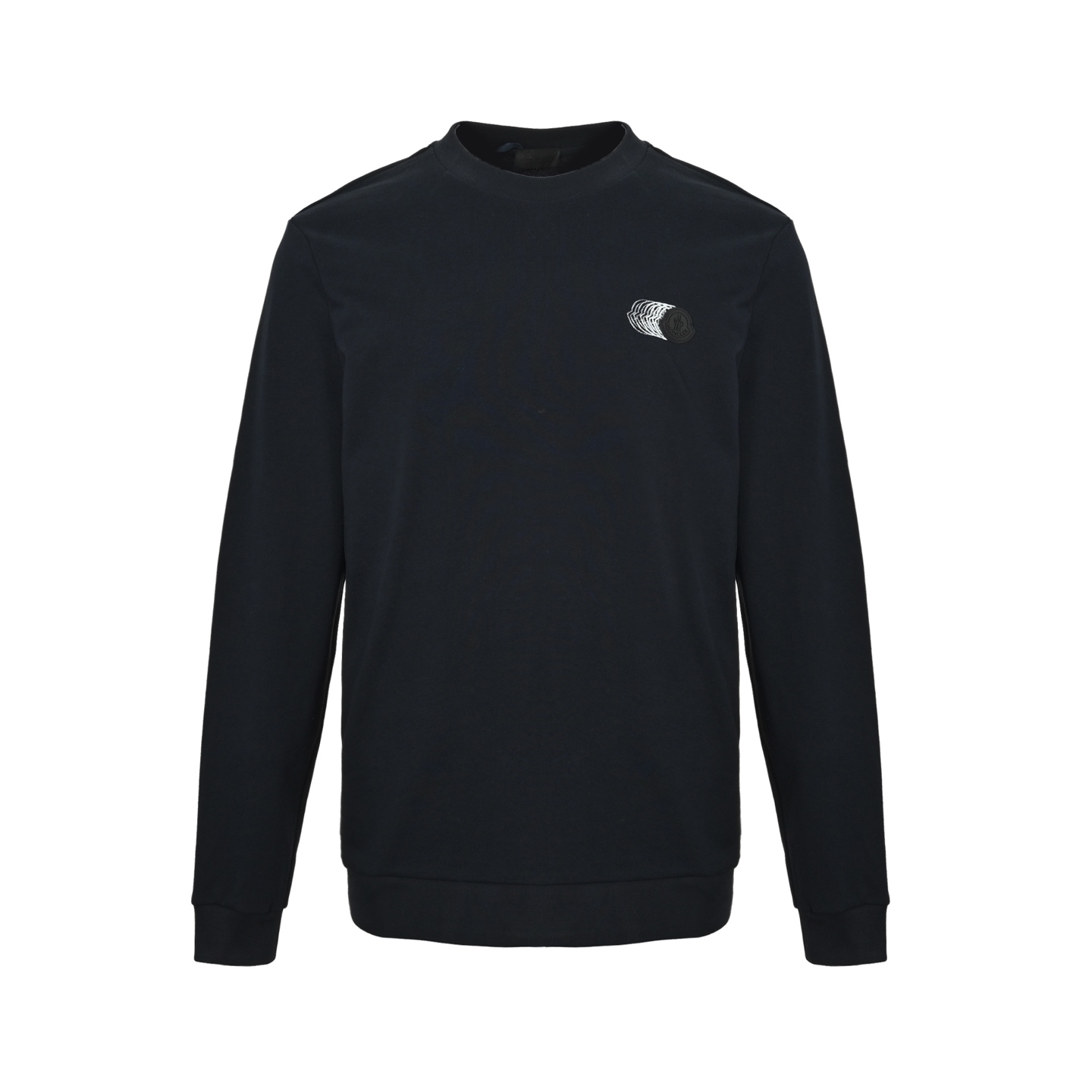 本地自取：💰240 Moncler/蒙口 幻影褪色标识圆领卫衣 正品4900购入开发，，320克奥棉双纱卫衣面料，410克1*1双纱潮牌罗纹，面料酵洗，胶浆印花，定制辅料，宽松版型 Size:S-XL