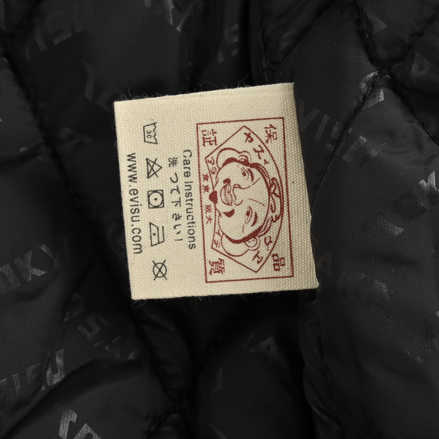 Evisu/福神 五福神鹿刺绣拼接复古字母棒球服