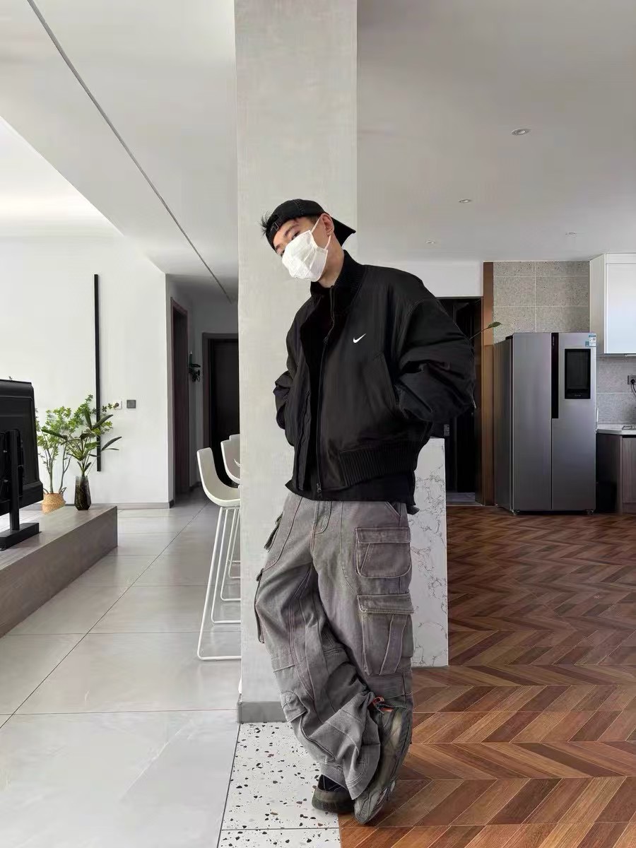 #Nike/耐克 25Fw 小标棉服外套上身效果