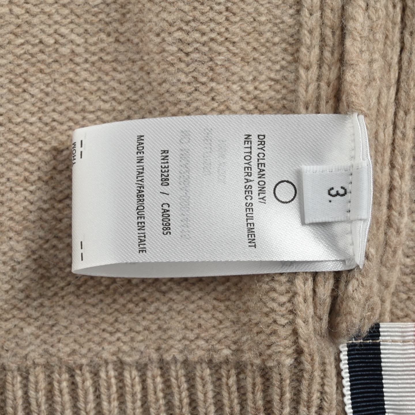 Thom Browne 25Fw K32卡其四杠开衫外套