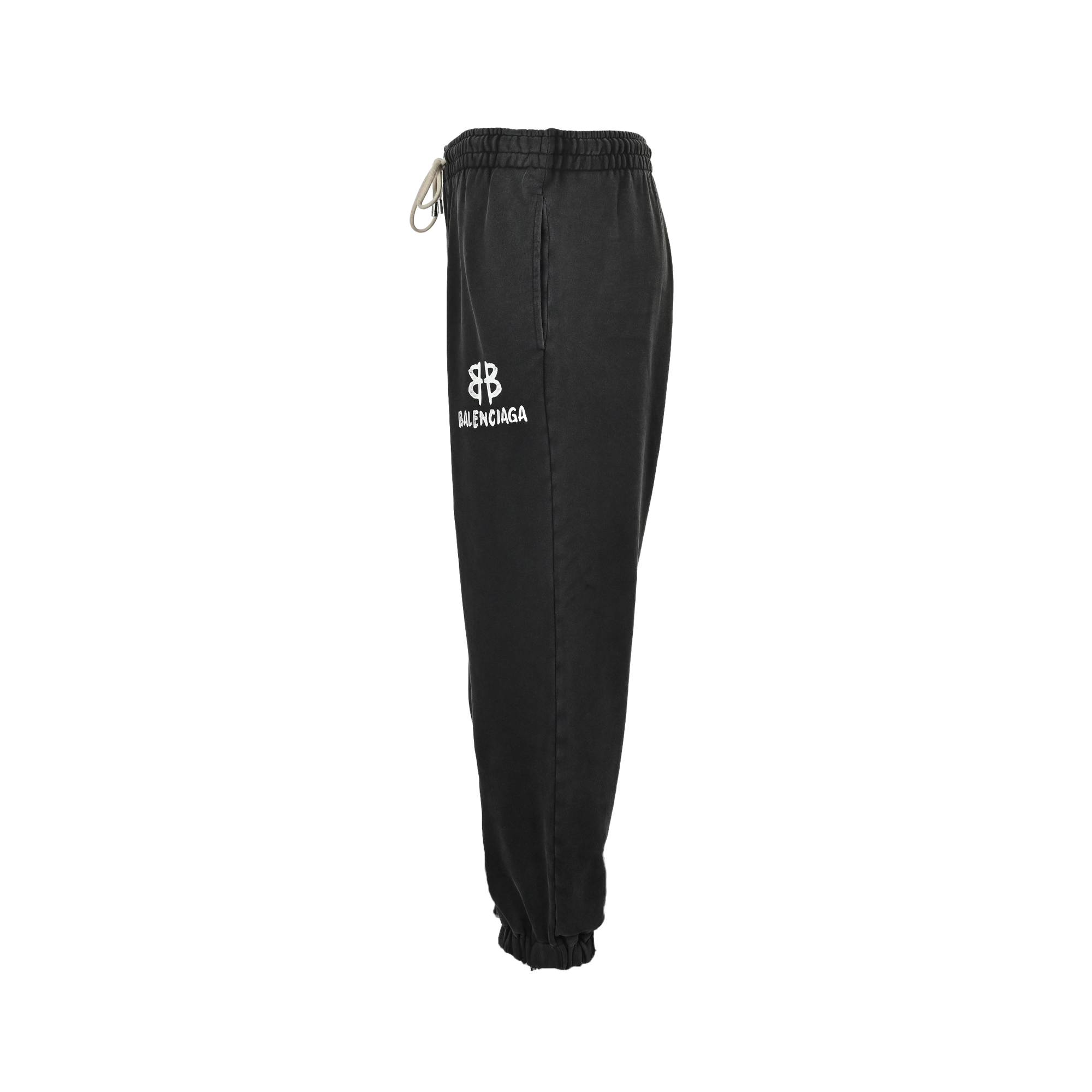 Balenciaga/巴黎世家 水洗BB字母印花织带长裤