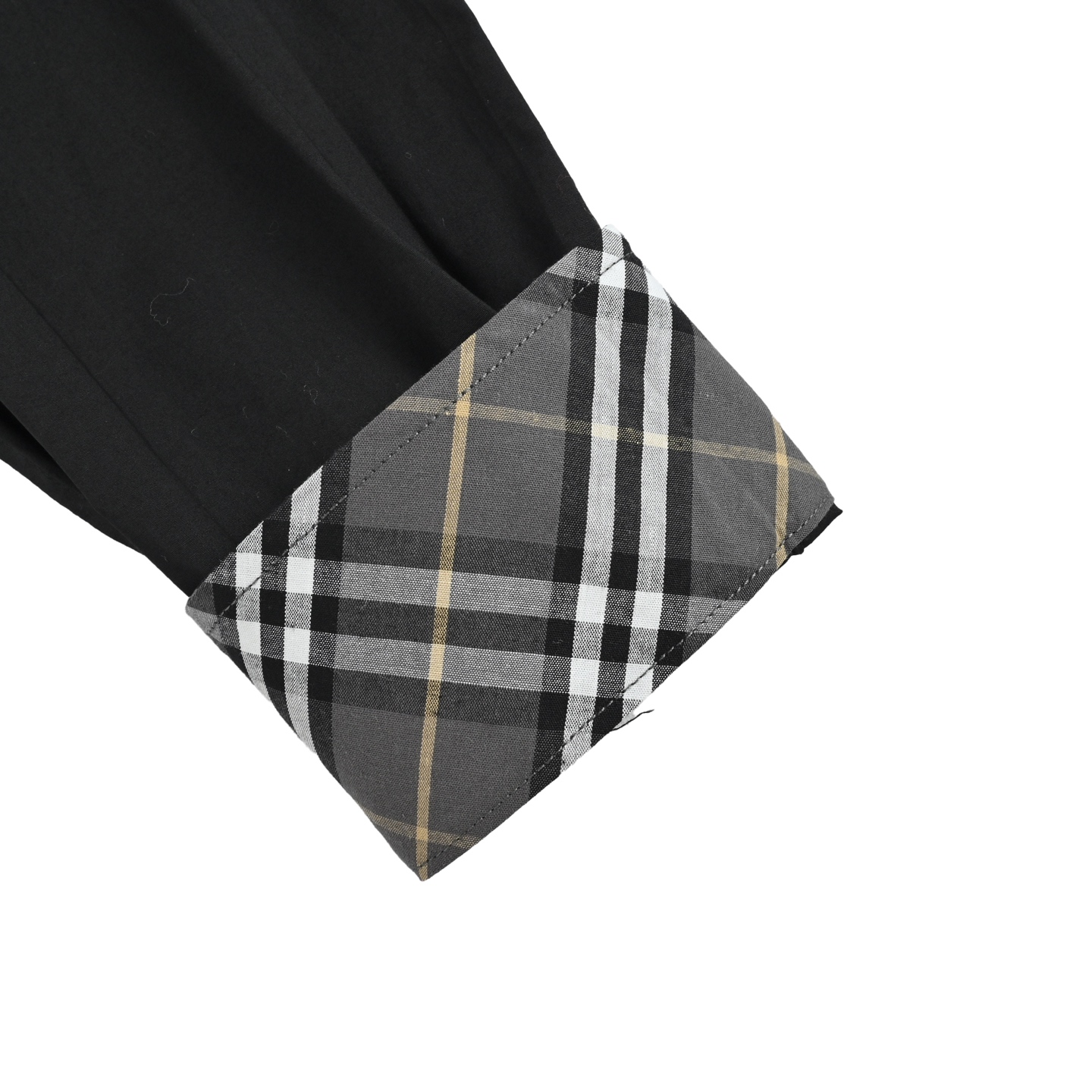 Burberry/巴宝莉 战马标刺绣袖口领口格纹衬衫