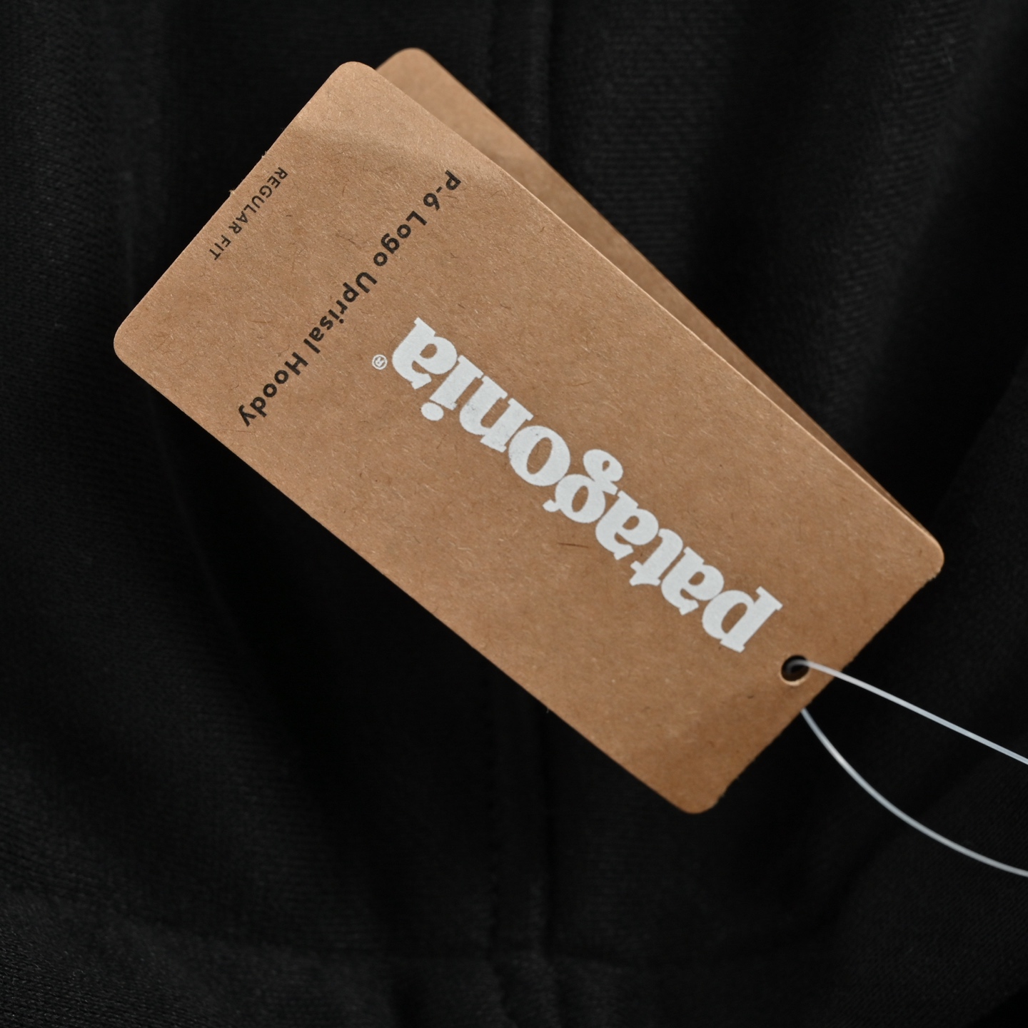 Patagonia/巴塔哥尼亚 P-6 LOGO字母连帽加绒卫衣黑色 午夜蓝 花灰色