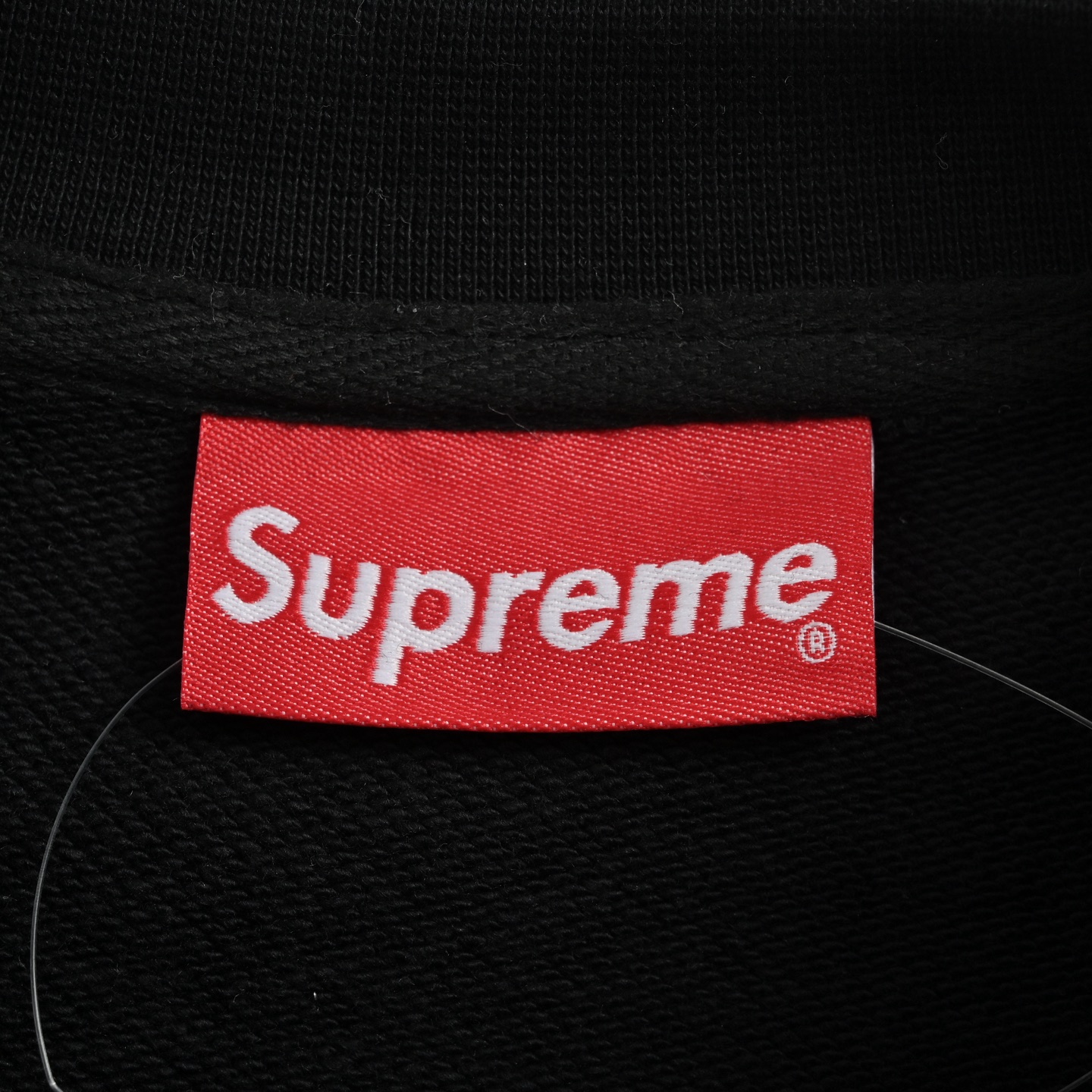 Supreme Handstyle Tee 线条草写字母涂鸦圆领卫衣 黑色