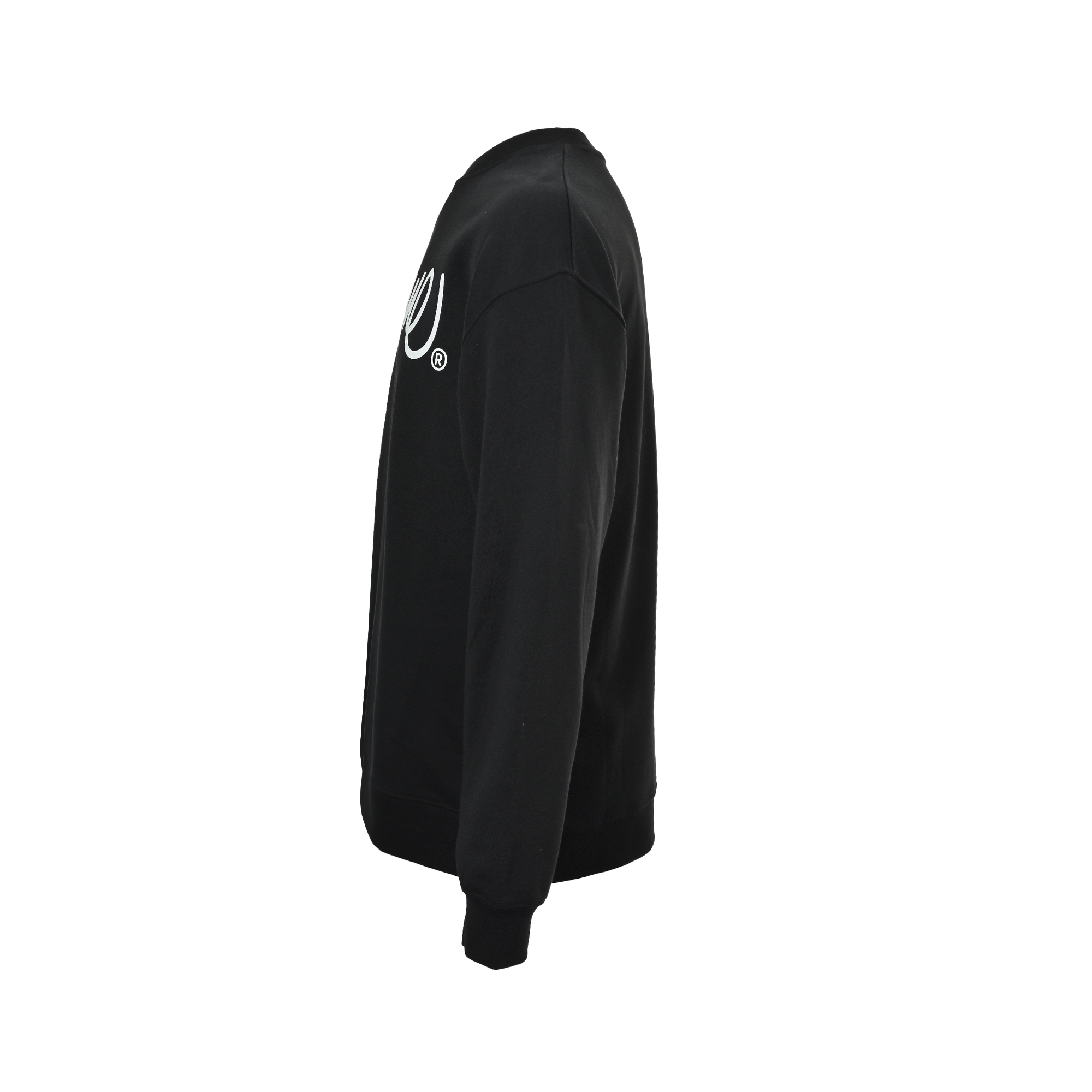 Supreme Handstyle Tee 线条草写字母涂鸦圆领卫衣 黑色