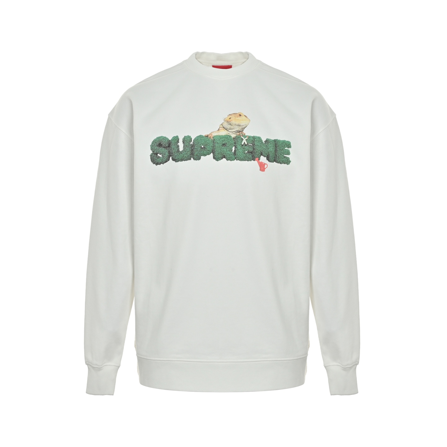 本地自取：💰200
Supreme Lizard Tee 蜥蜴图案logo圆领卫衣
颜色：黑色
穿着方式：圆领
面料：棉
Size:S-XL