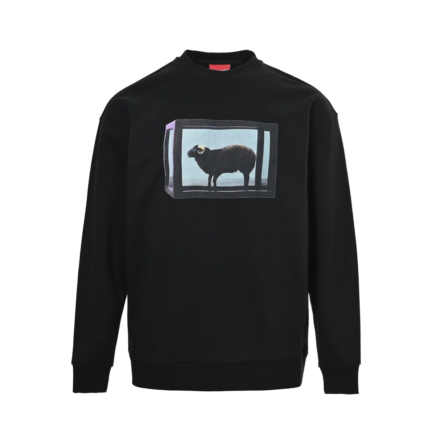 本地自取：💰200
Supreme 绵羊图案印花圆领卫衣
颜色：白色
穿着方式：圆领
面料：棉
Size:S-XL