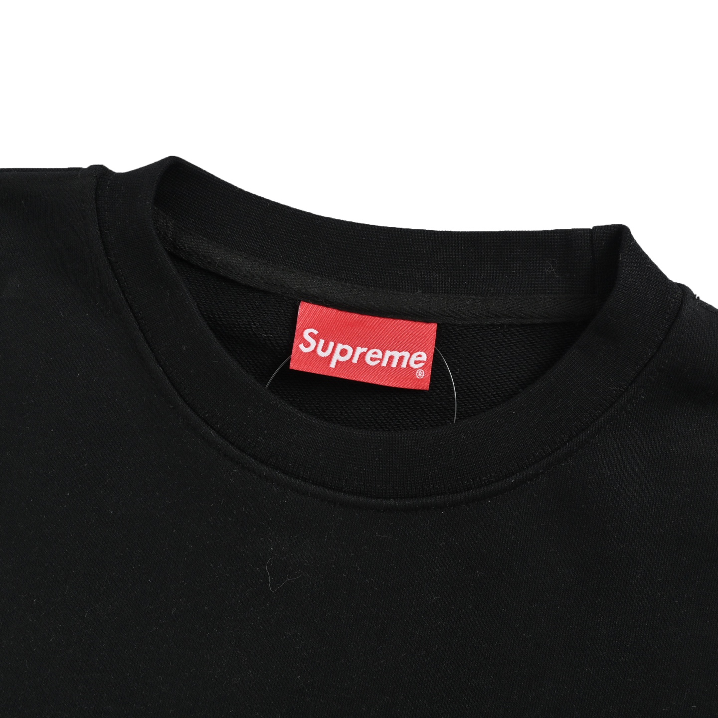 Supreme Varsity Tee 卡通logo字母印花圆领卫衣 黑色