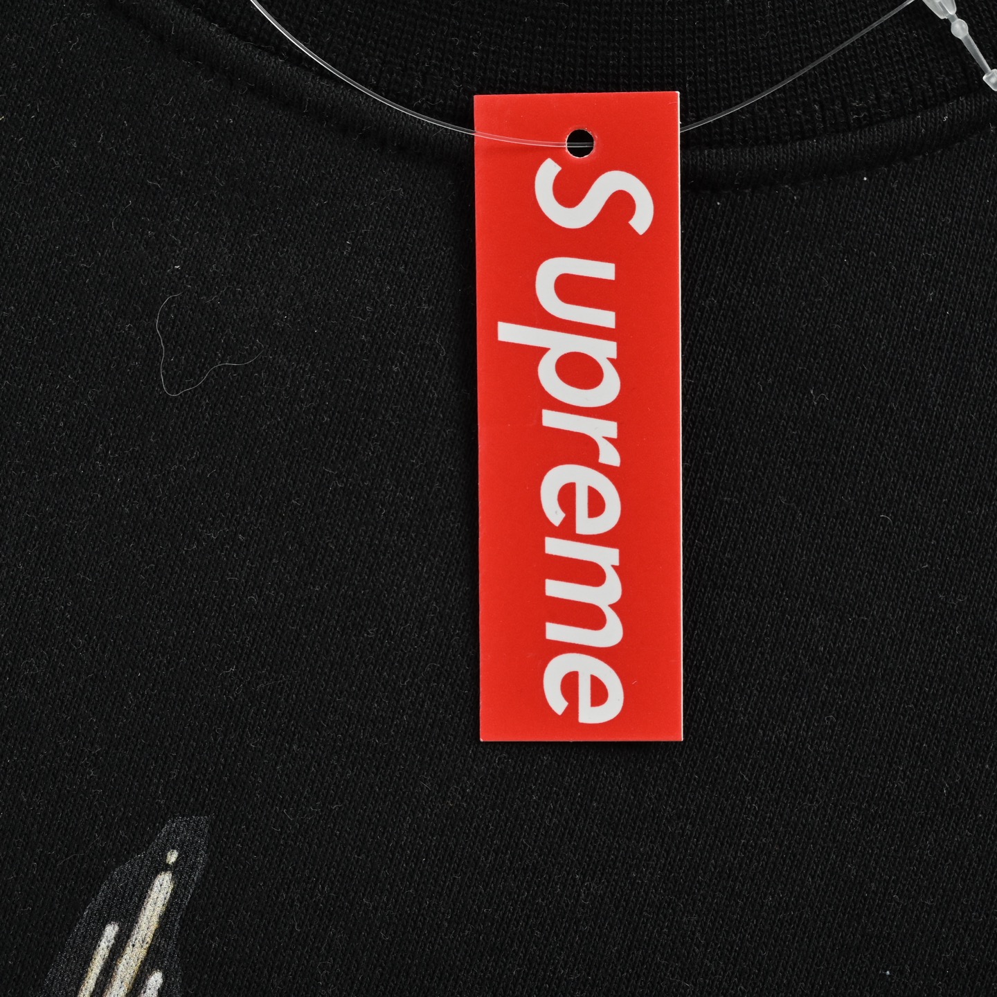 Supreme Varsity Tee 卡通logo字母印花圆领卫衣 黑色