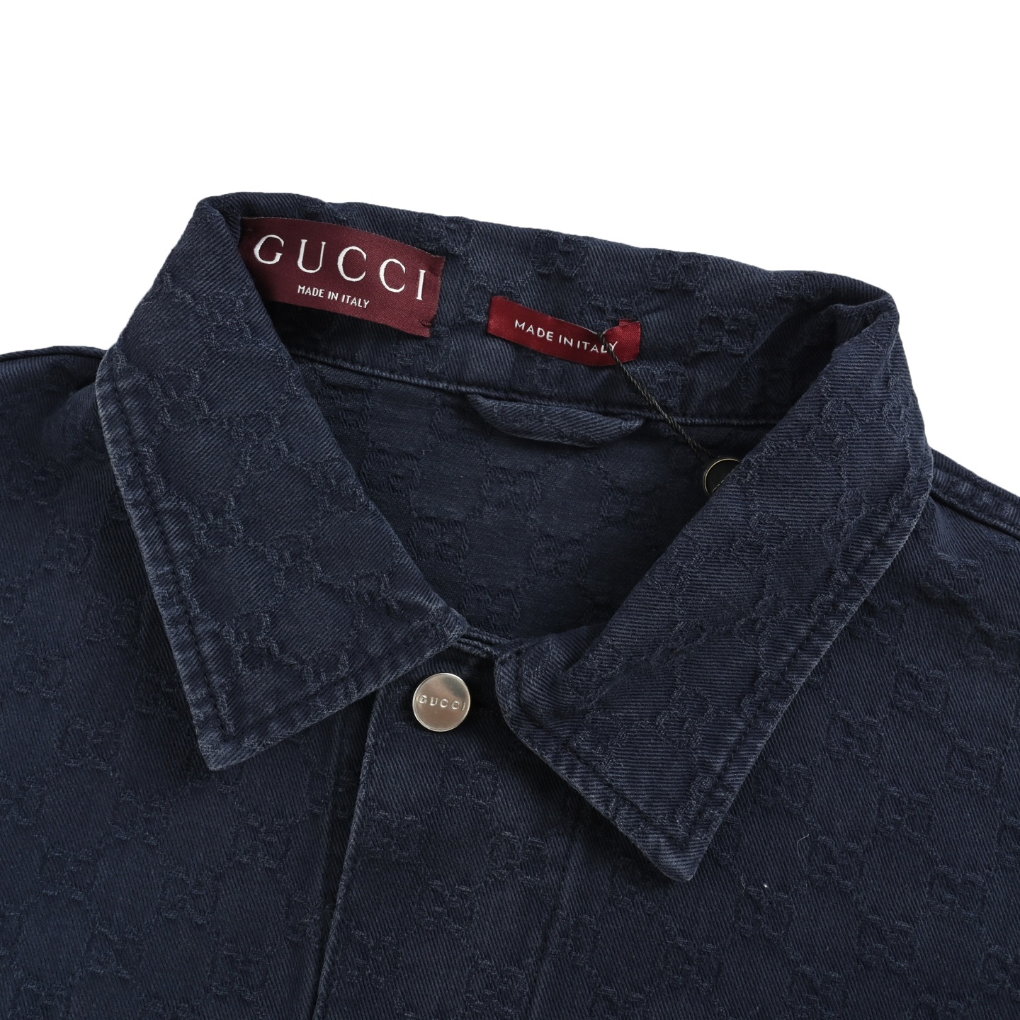 Gucci/古驰 暗纹满印提花渐变牛仔外套