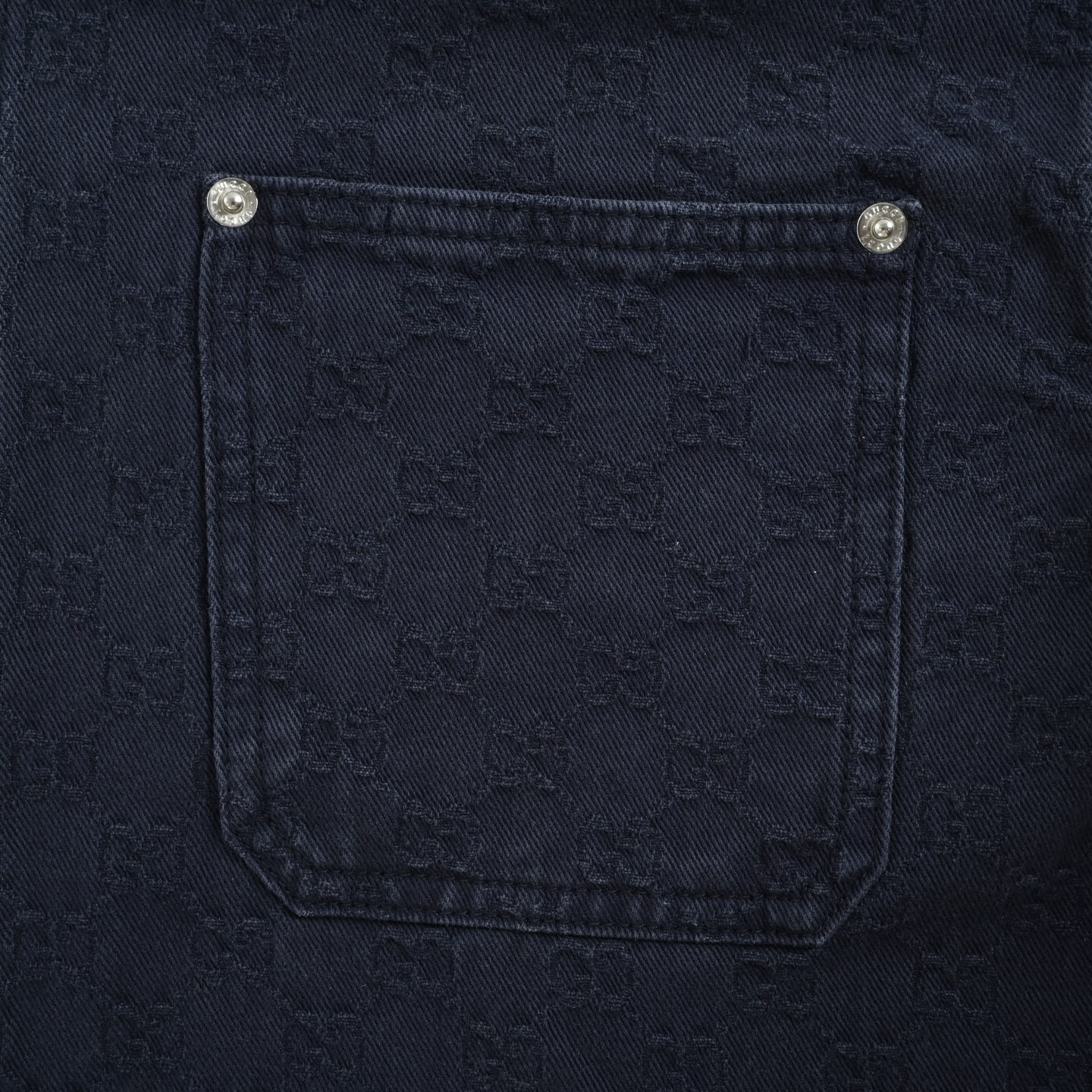 Gucci/古驰 暗纹满印提花渐变牛仔外套
