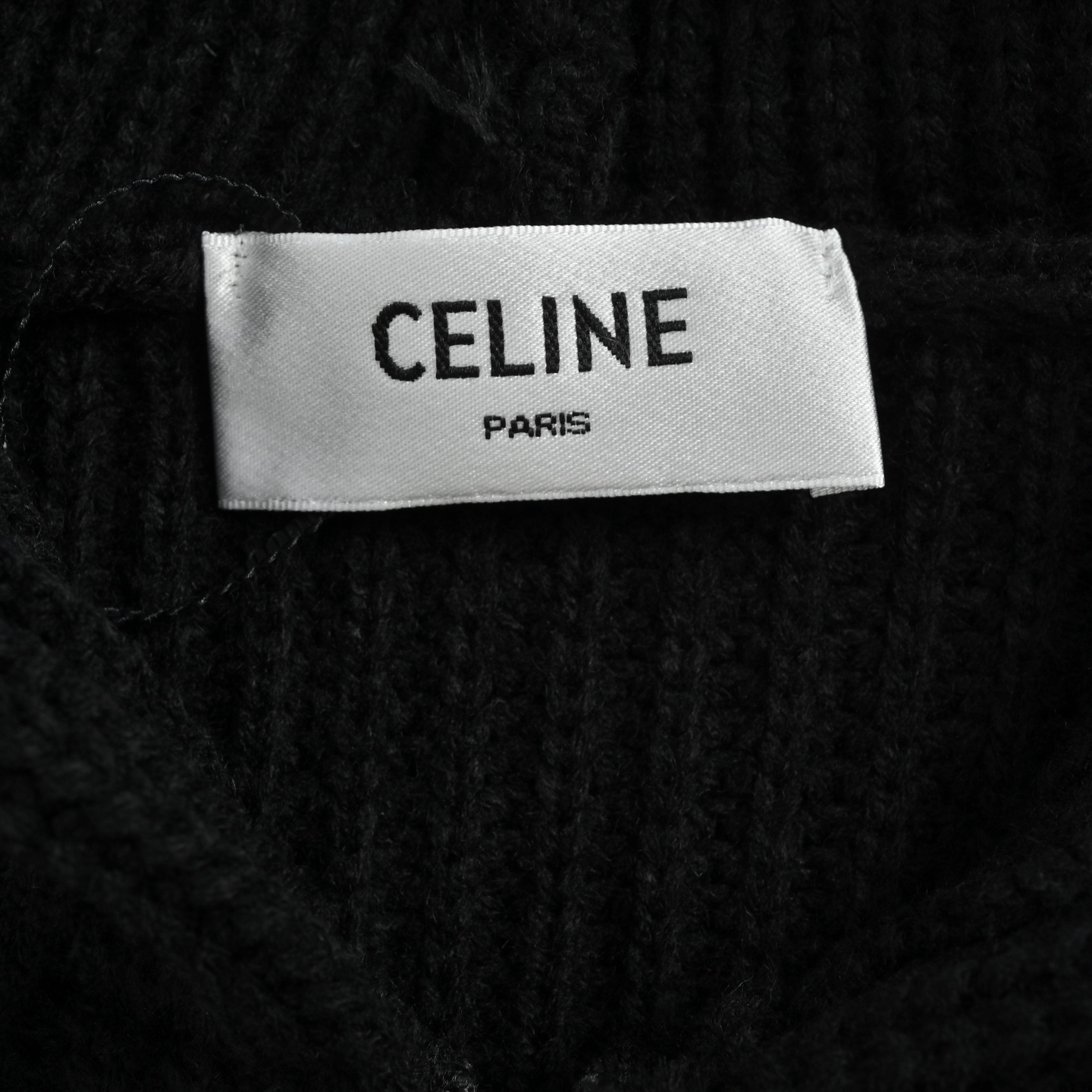 Celine/赛琳 刺绣标识拉链针织连帽毛衣外套