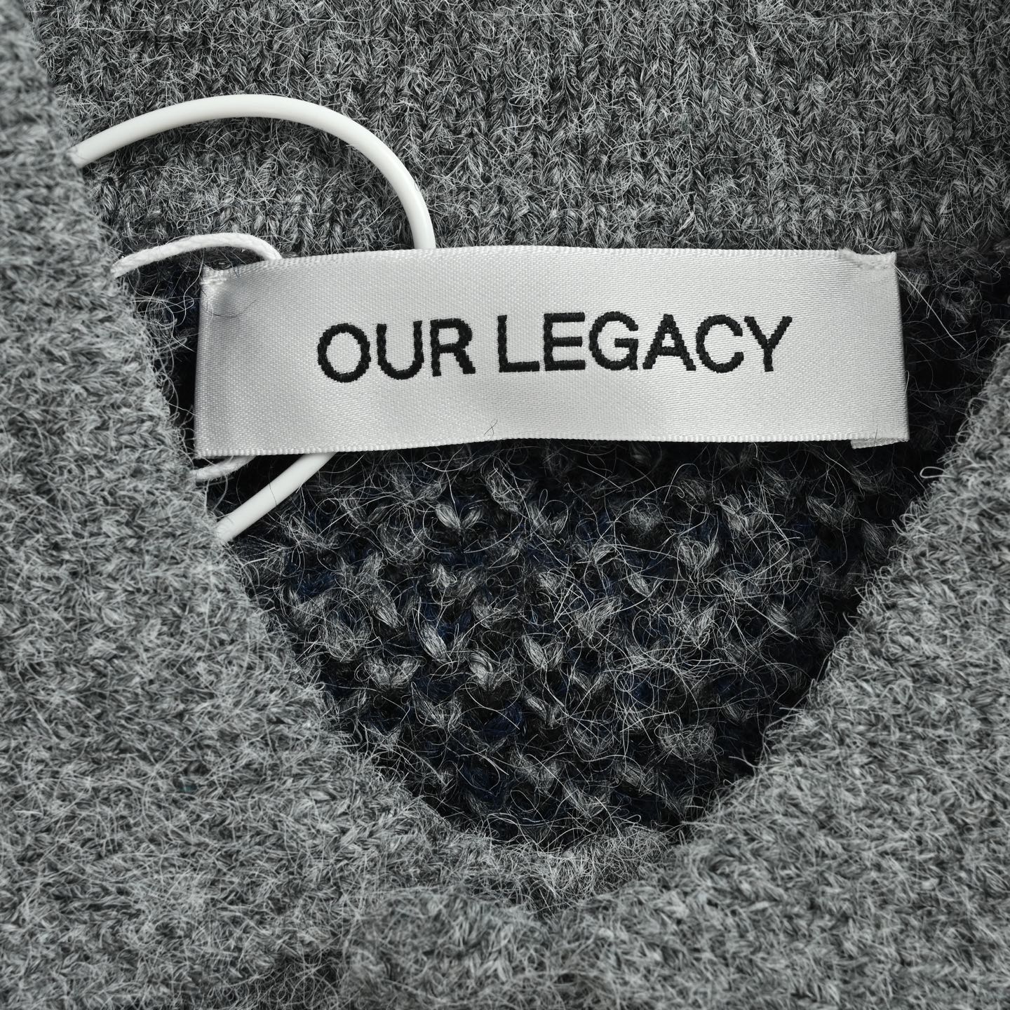 OUR LEGACY 菱格马海毛Polo开衫外套