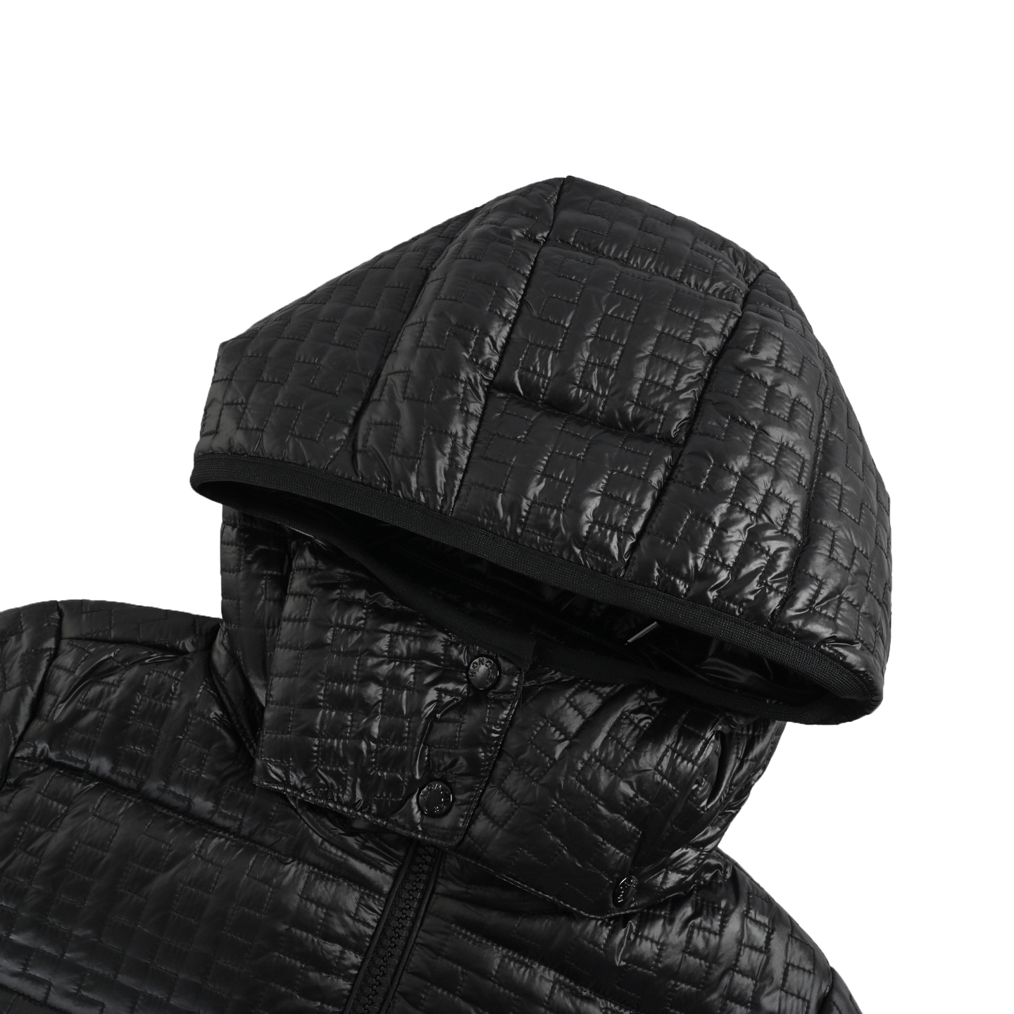 Moncler/蒙口 25Fw 几何绗缝连帽羽绒服 Moncler GISORS女士羽绒服 奶油白配色＋华