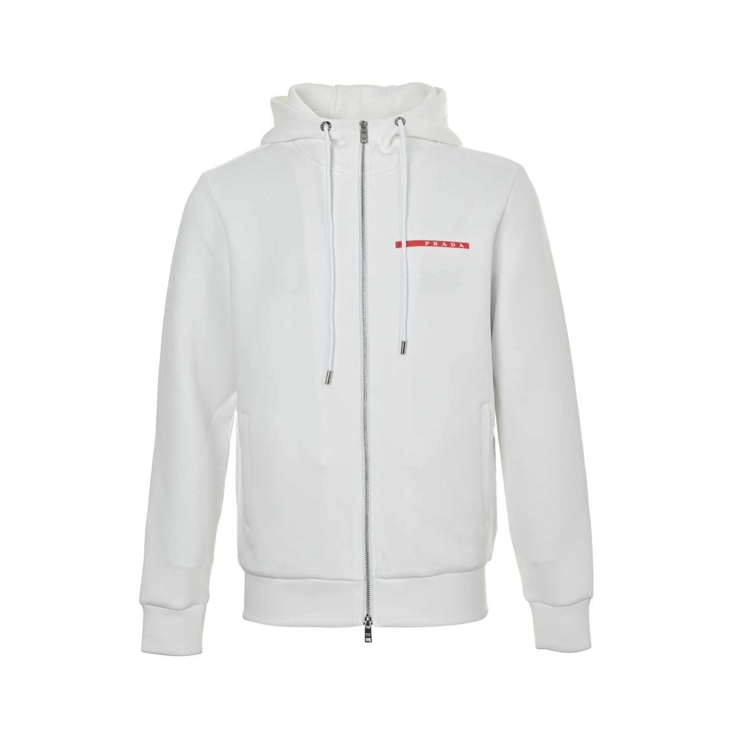 本地自取:  💰320 
Prada/普拉达 经典红色饰条拉链连帽外套
Prada/普拉达  2025秋冬最新爆款连帽外套 ，一款穿着意义还有穿搭性能都很极致的款式，绚丽的色系调配，此款的工艺必然也是极致非凡，上身的舒适度绝对足够的强大，也是奢品本质的一种彰显！柔软轻薄，触感更是极端撩人，透气性能十分之强大，尤为适合春秋季节的穿搭所需，妥妥的穿着享受，并且各处的细节以及织带的工艺都是尽善尽美，更显高级感！面料精选高支高密双股空气层长绒棉 手感超级舒服 ，logo精选全进口环保材质 超级漂亮！
颜色：白色，黑色
Size:M-3XL