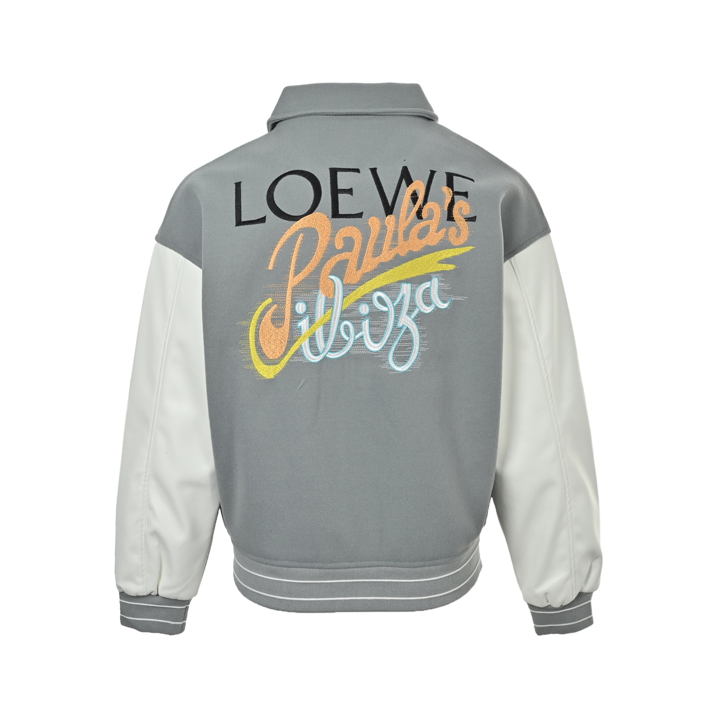 Loewe/罗意威 字母刺绣拼接棒球服夹克外套